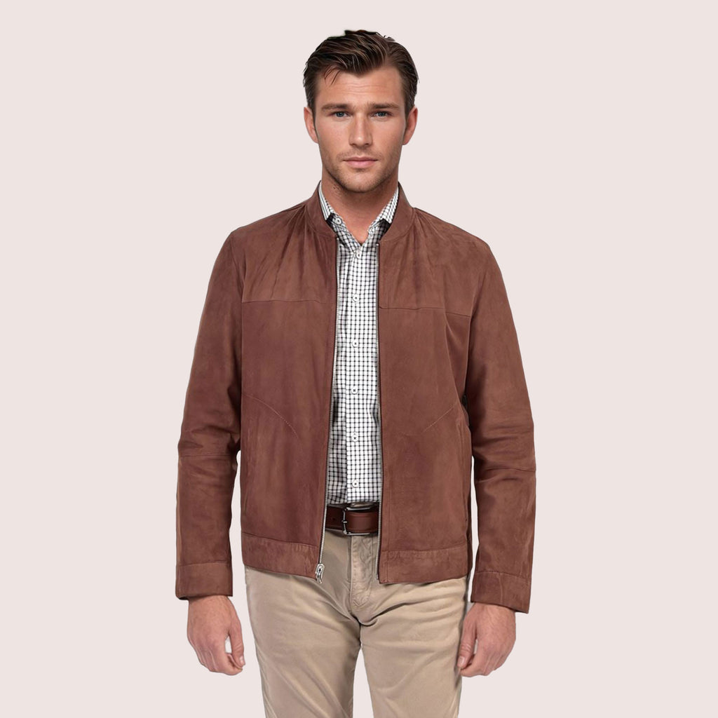 Parker reversible goat suede jacket