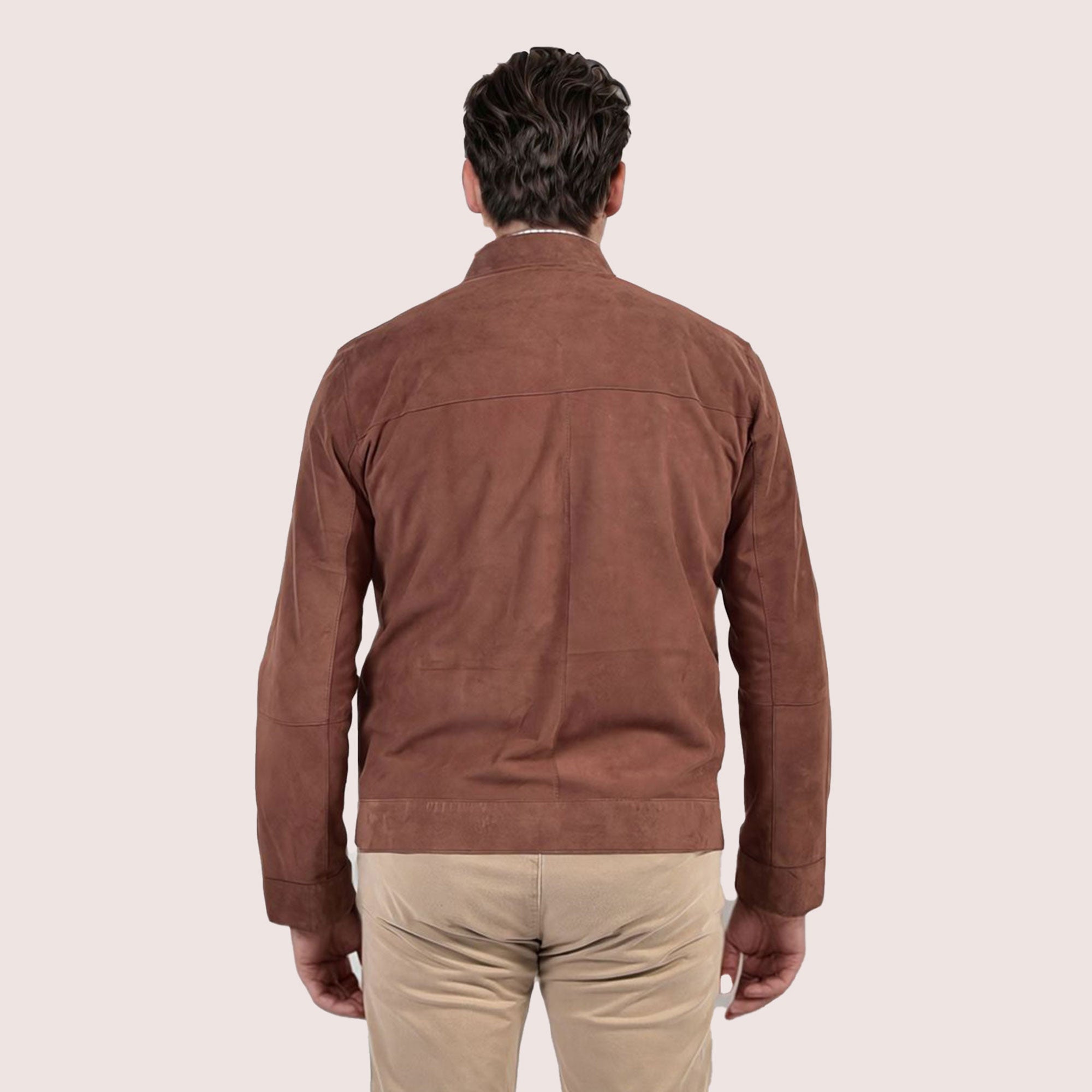 Parker reversible goat suede jacket