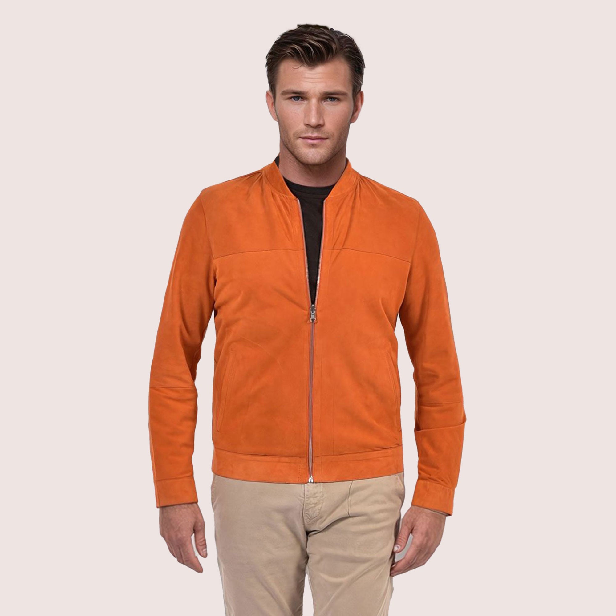 Parker reversible goat suede jacket