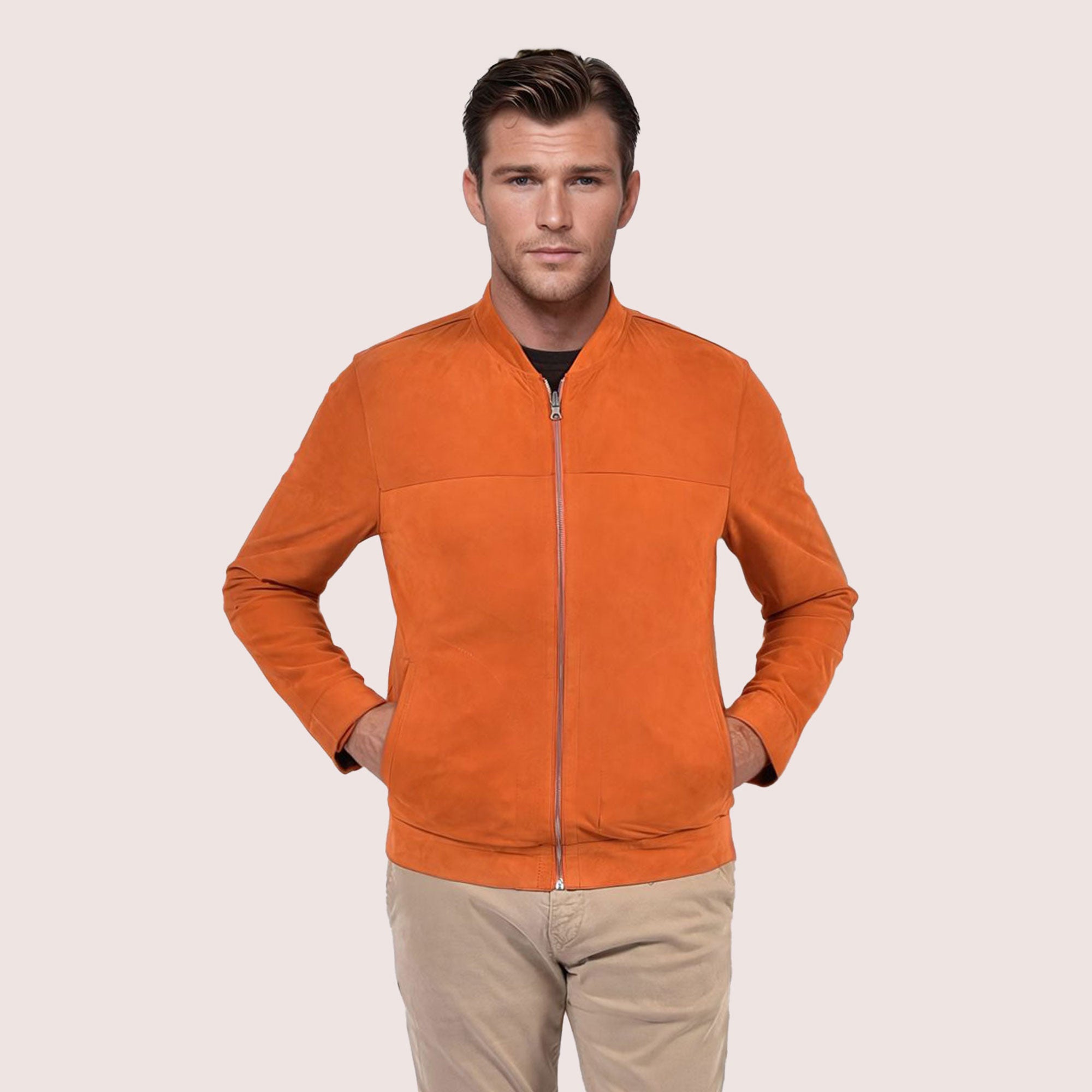 Parker reversible goat suede jacket