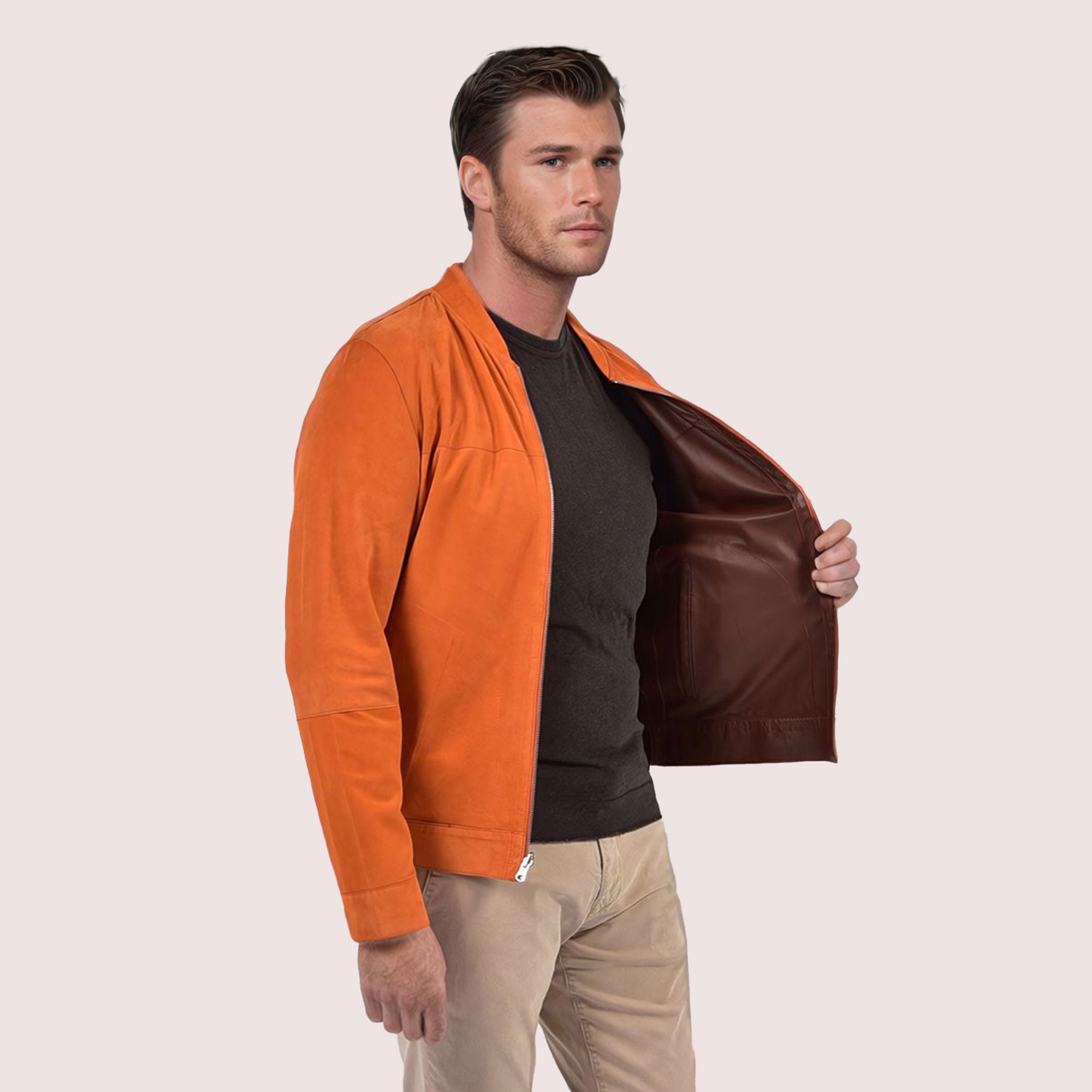 Parker reversible goat suede jacket