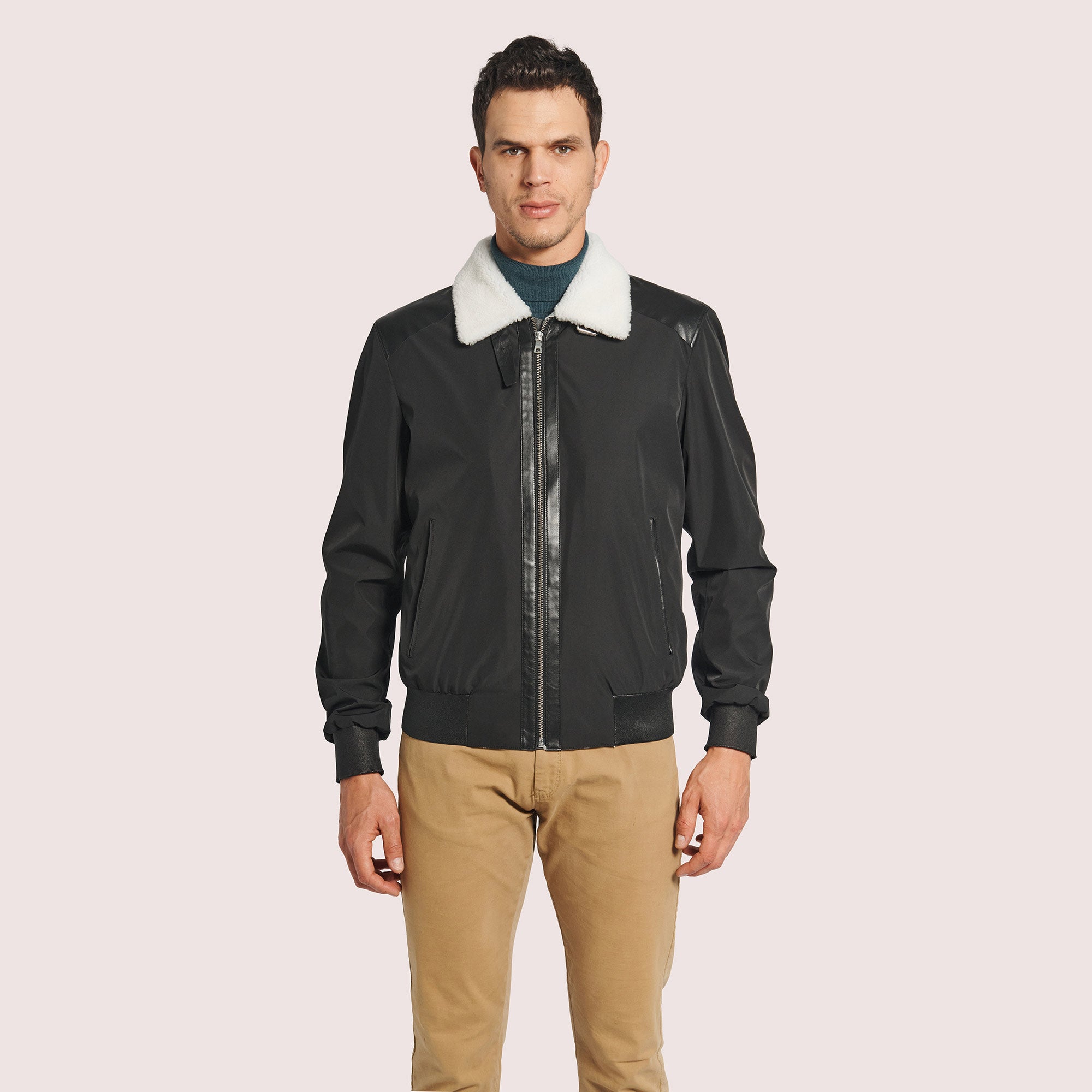 Ashford Weatherproof Fabric/Shearling Jacket