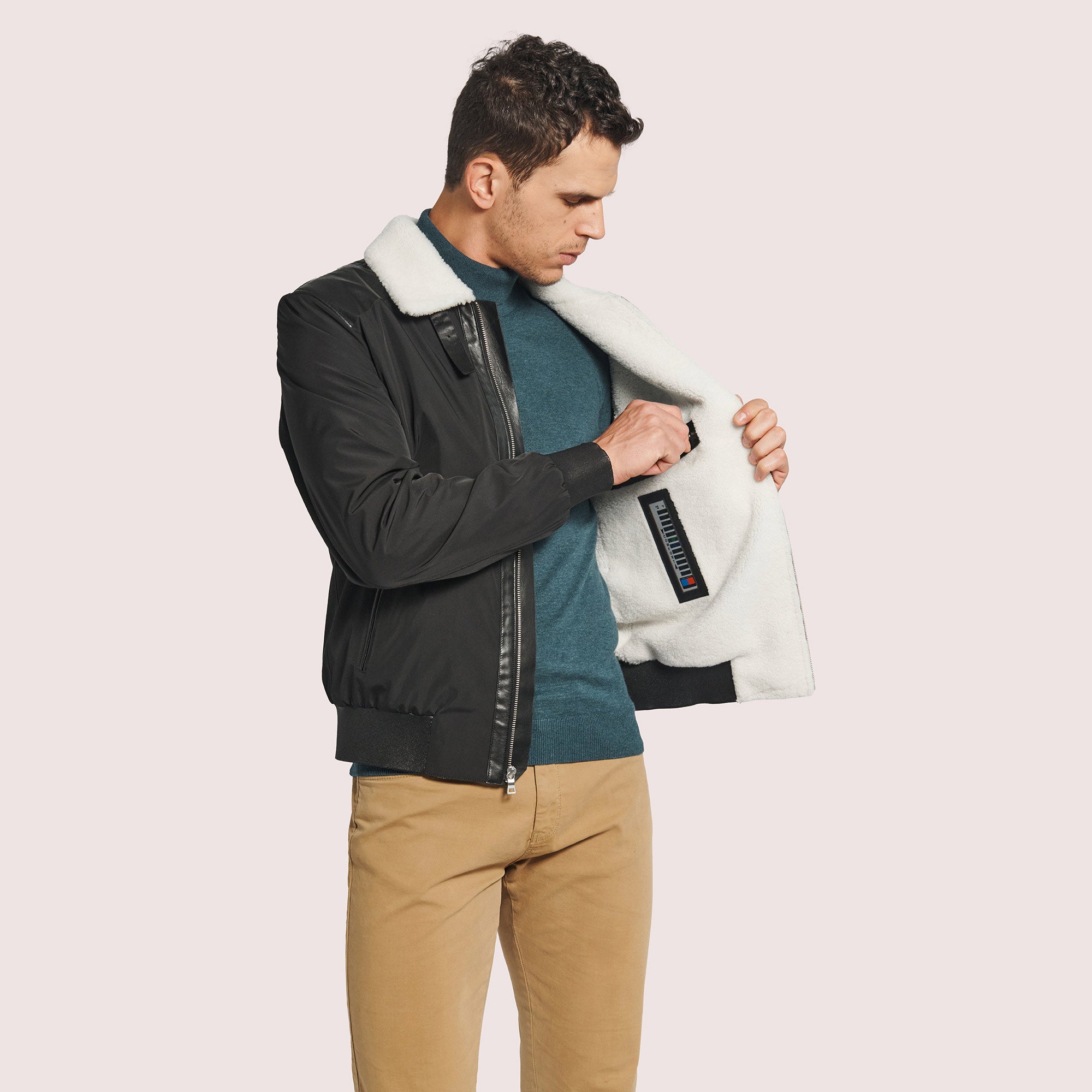 Ashford Weatherproof Fabric/Shearling Jacket