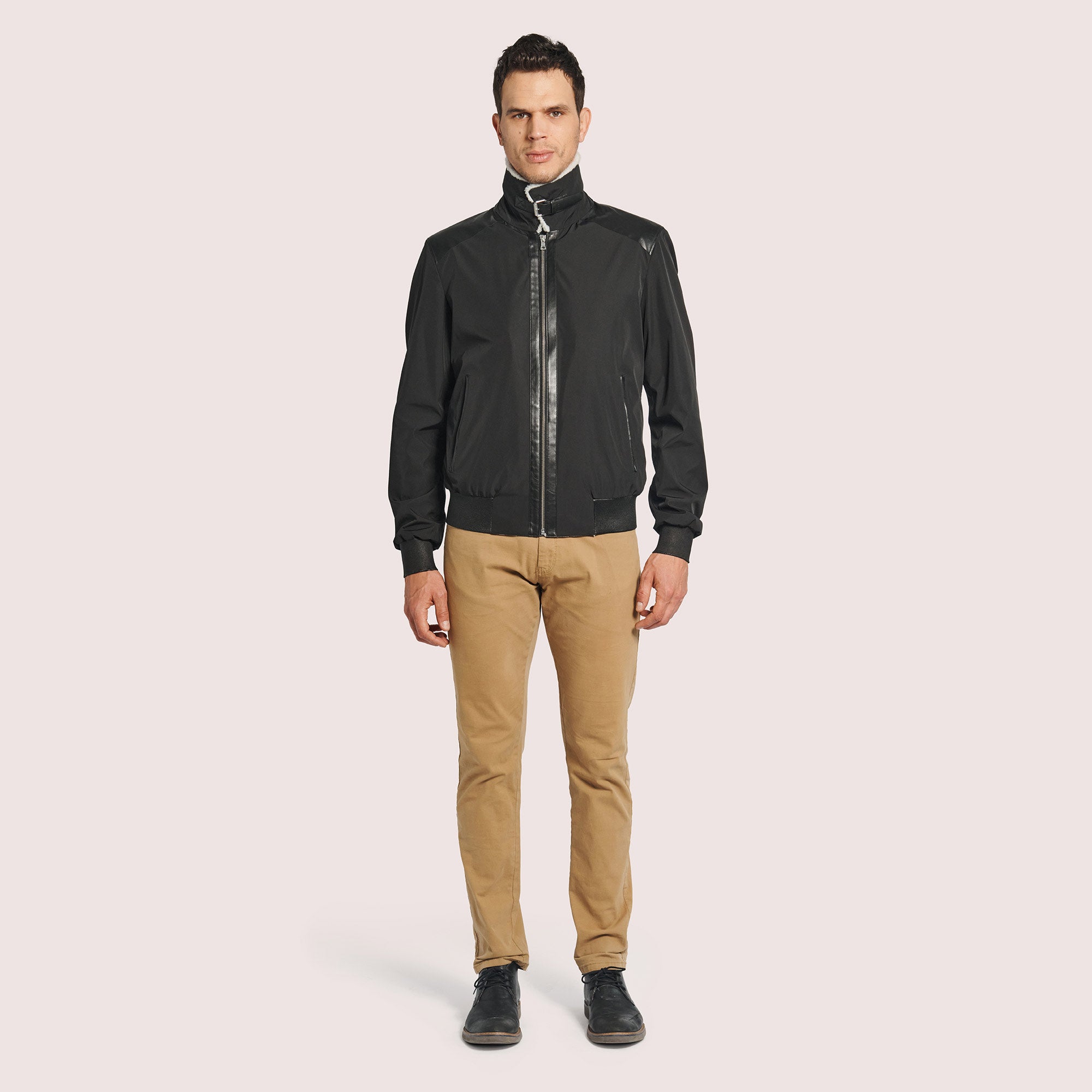 Ashford Weatherproof Fabric/Shearling Jacket-5