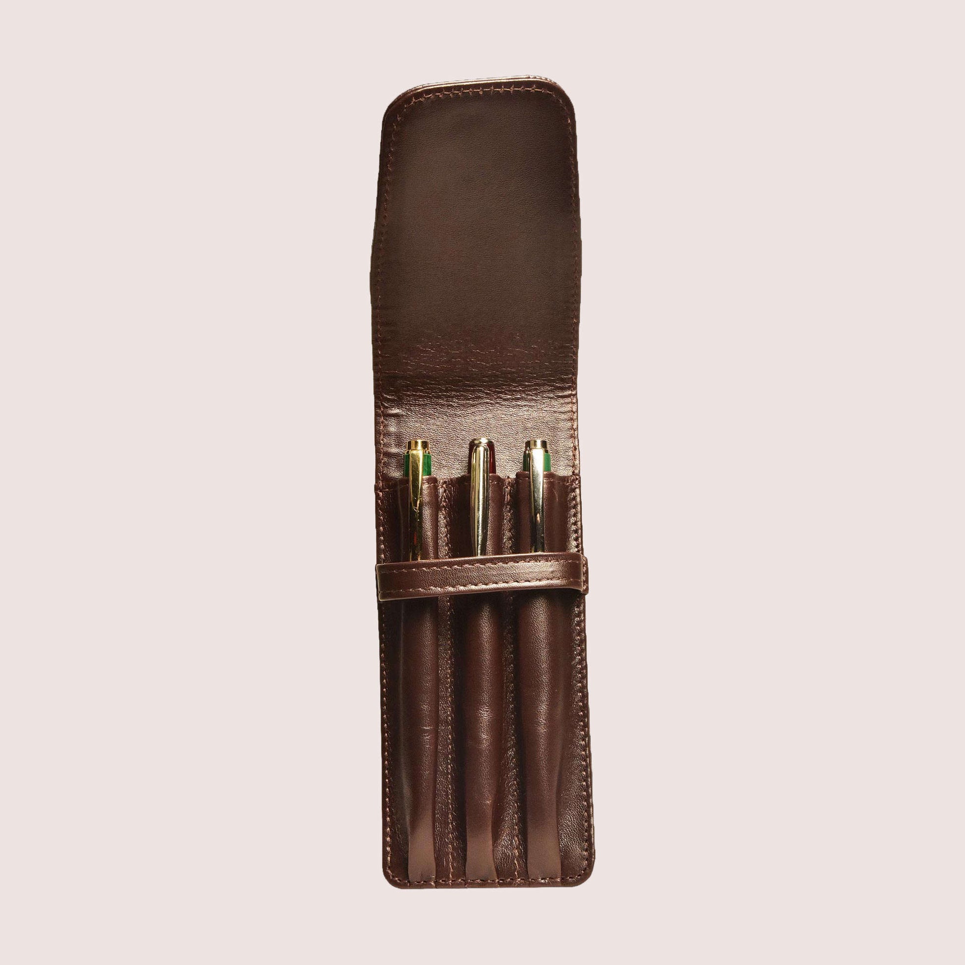 Three Pen Leather Case