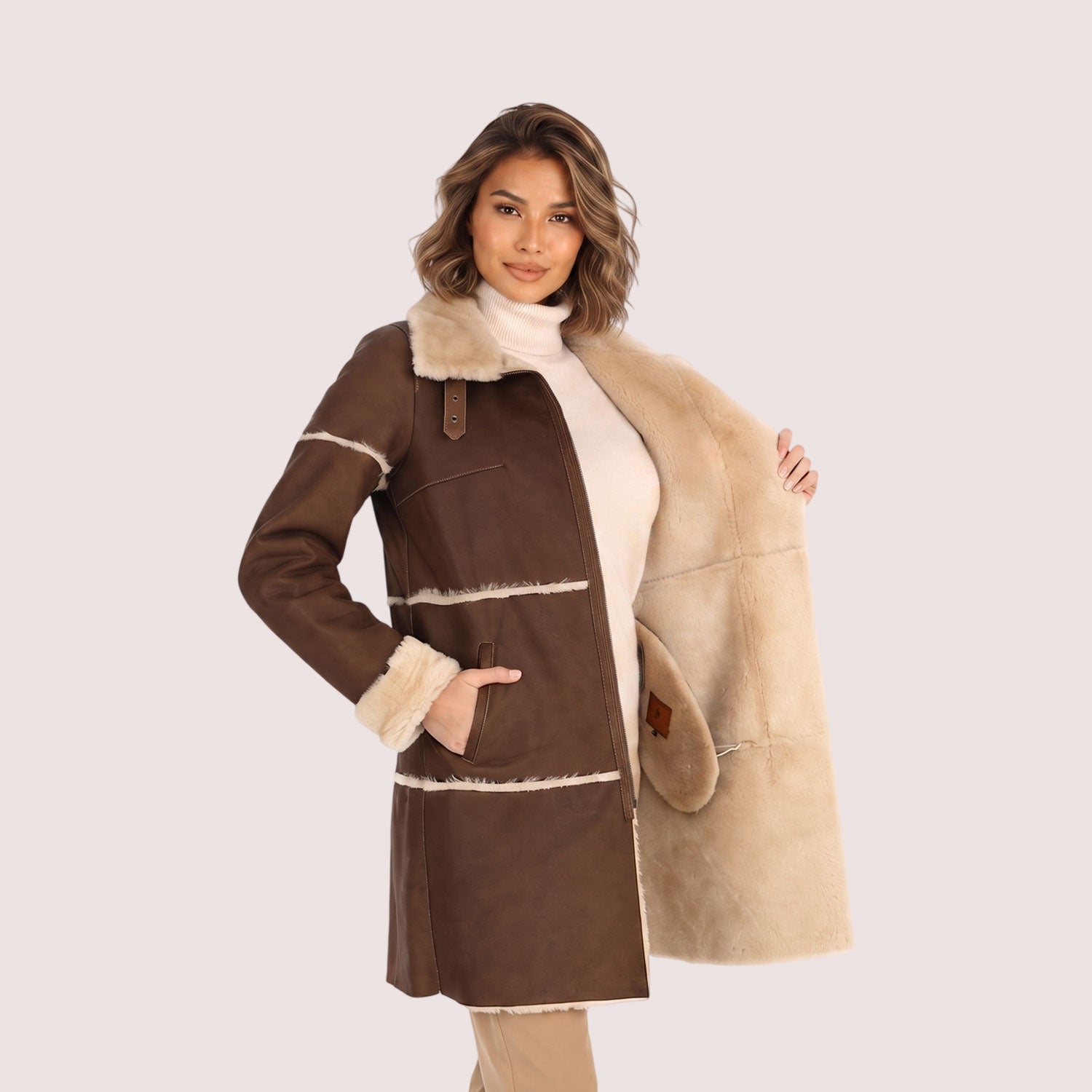Arabella Shearling Coat-3