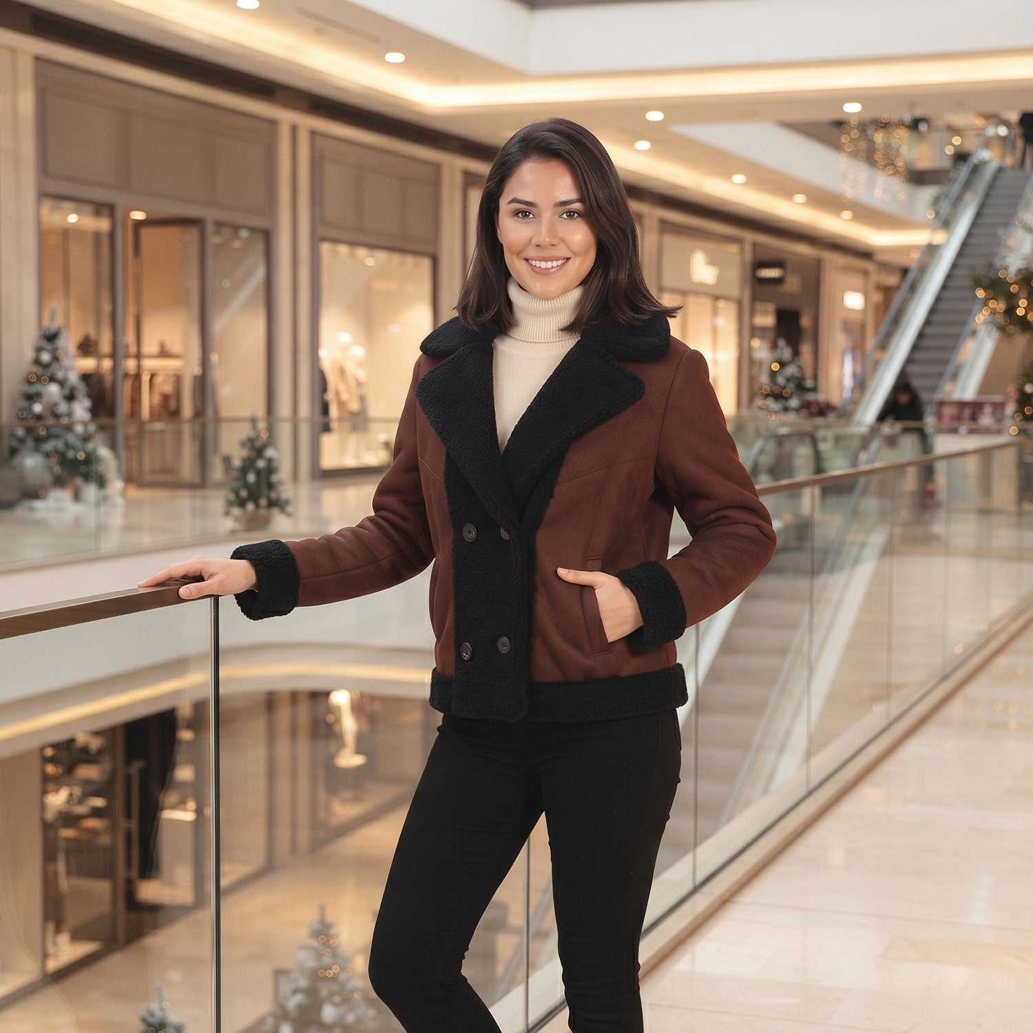 Ashley Reversible Shearling Jacket-5