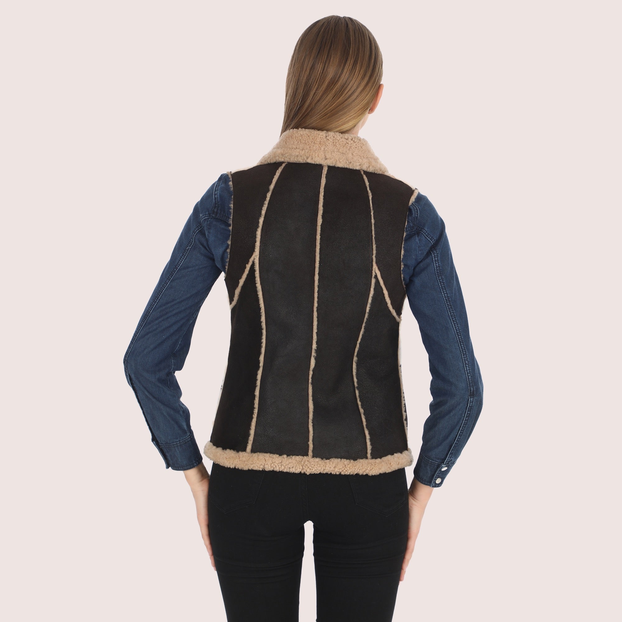 Autumn  Shearling Vest-6