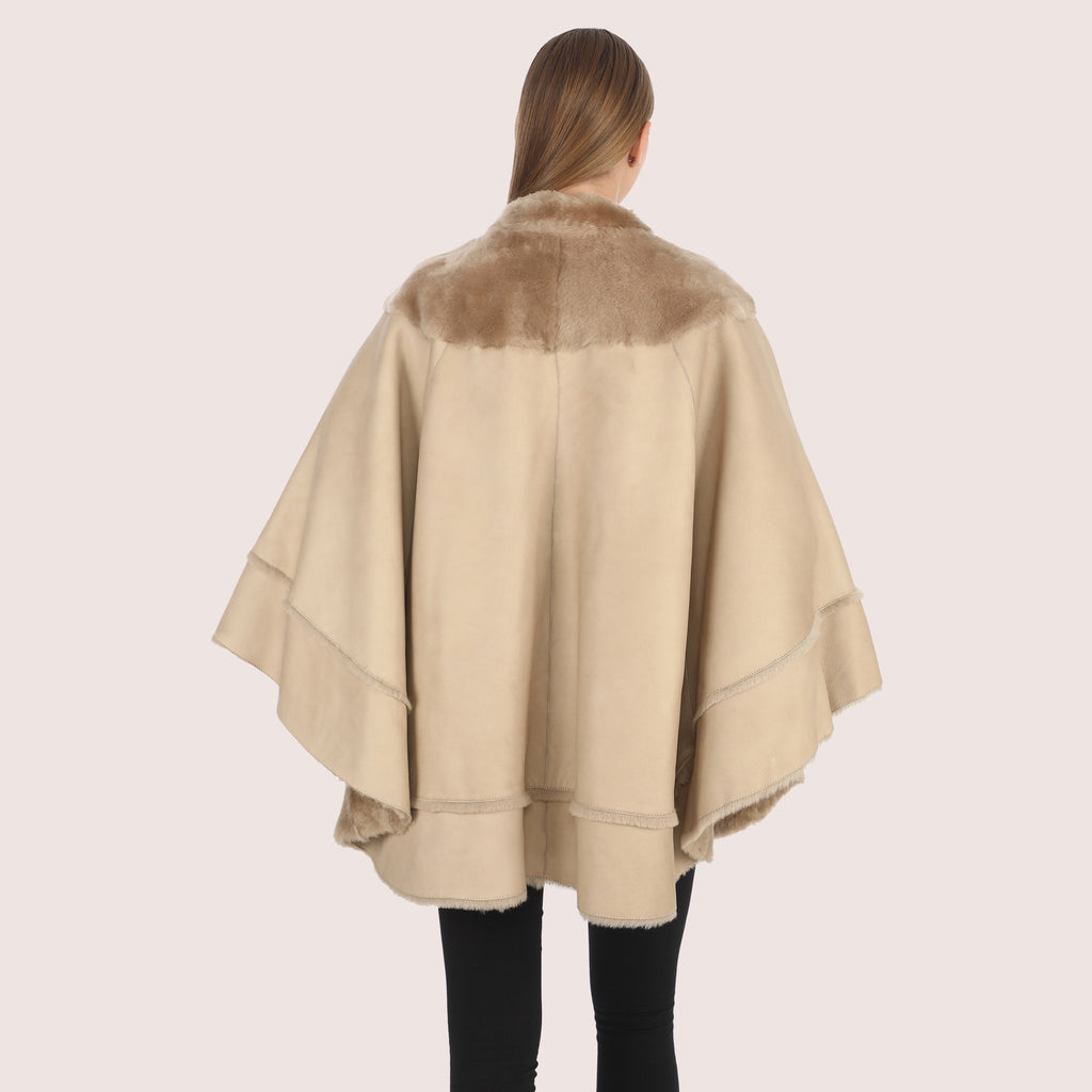 Brielle Shearling Cape