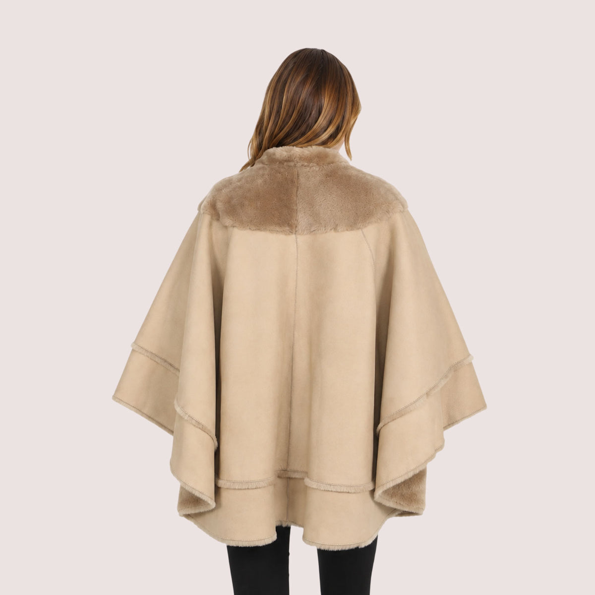 Brielle Shearling Cape