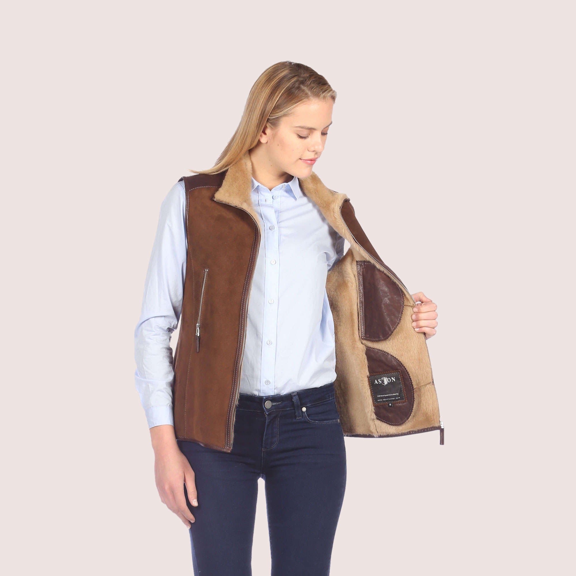 Ruby Shearling Vest-3
