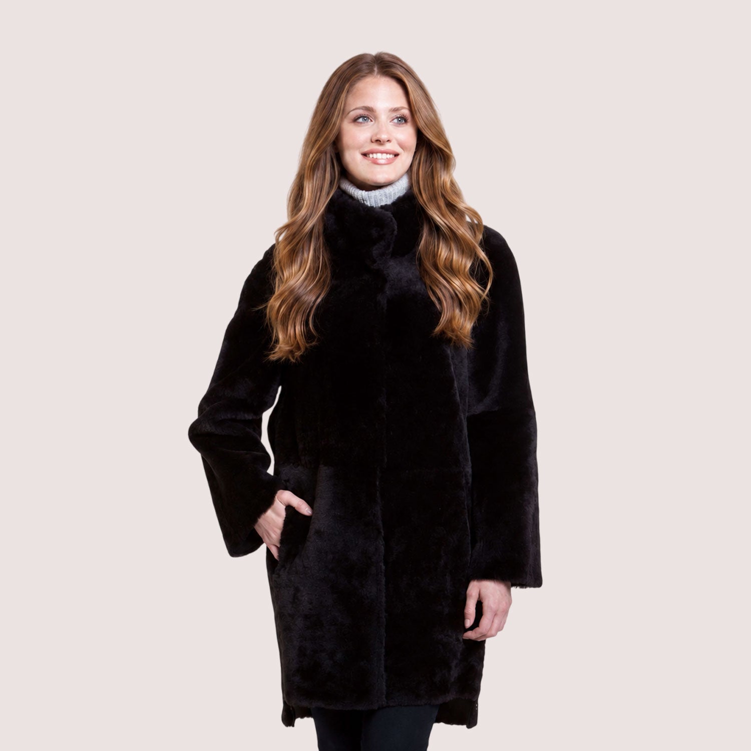 Francesca Reversible Shearling Coat-3