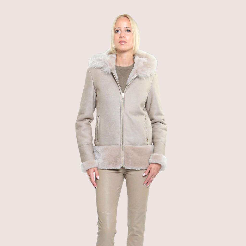 Crystal Shearling Coat