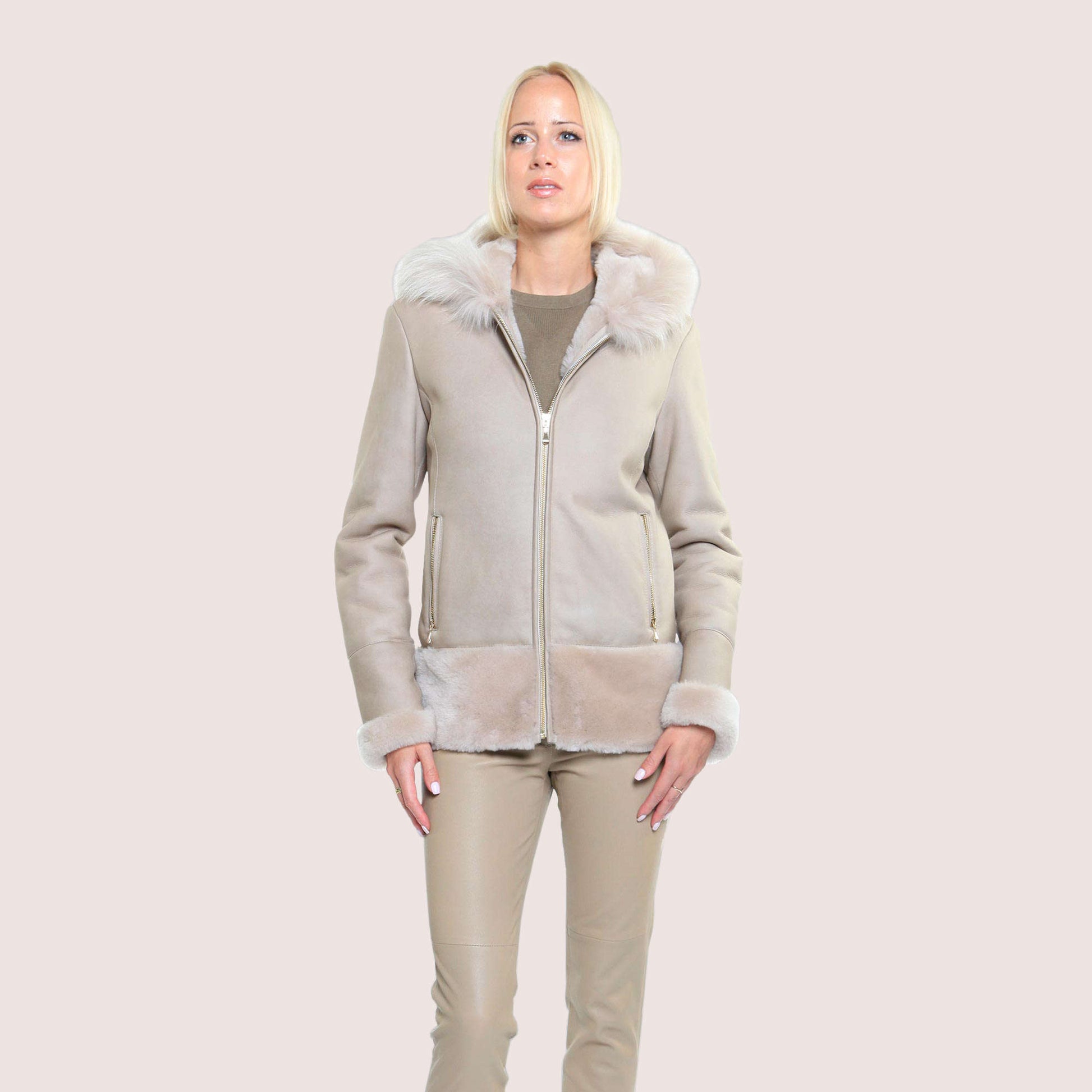 Crystal Shearling Coat