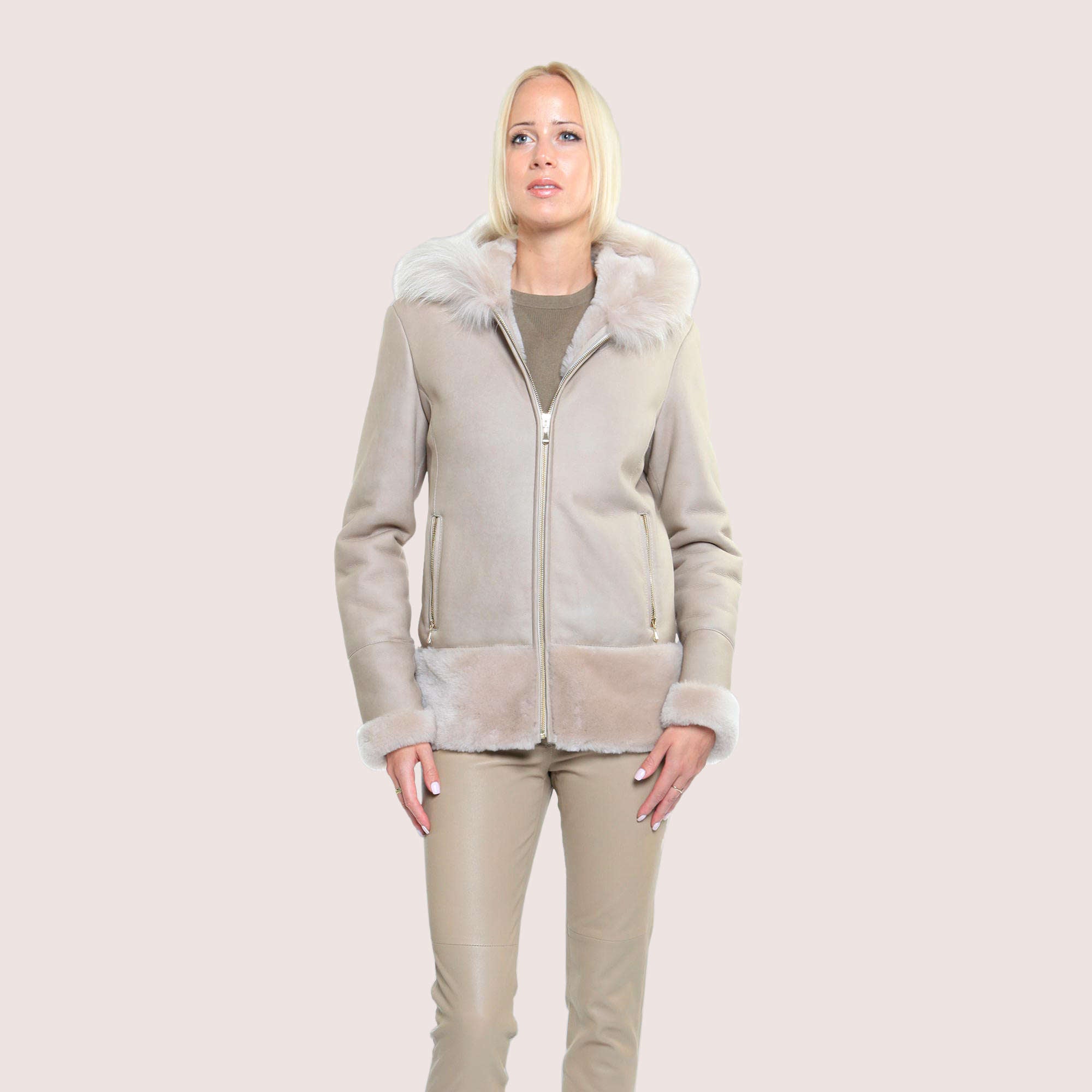 Crystal Shearling Coat