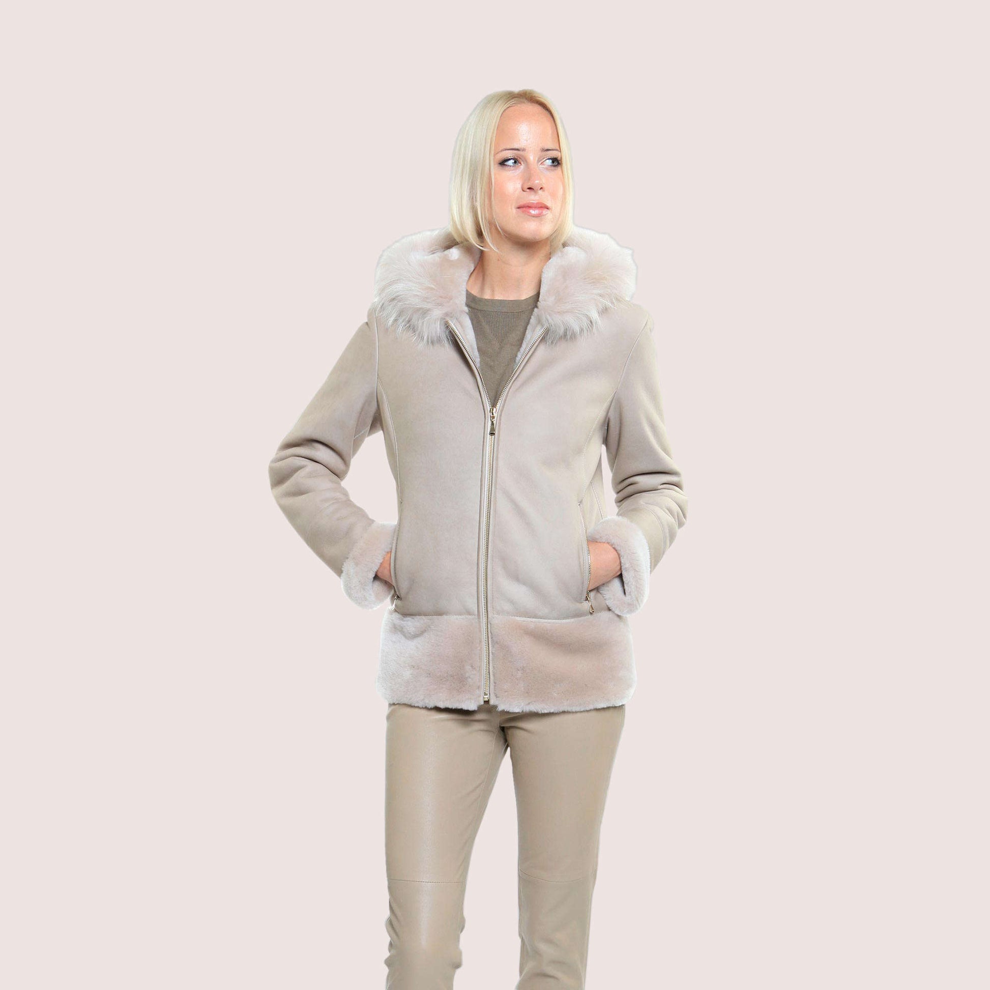 Crystal Shearling Coat