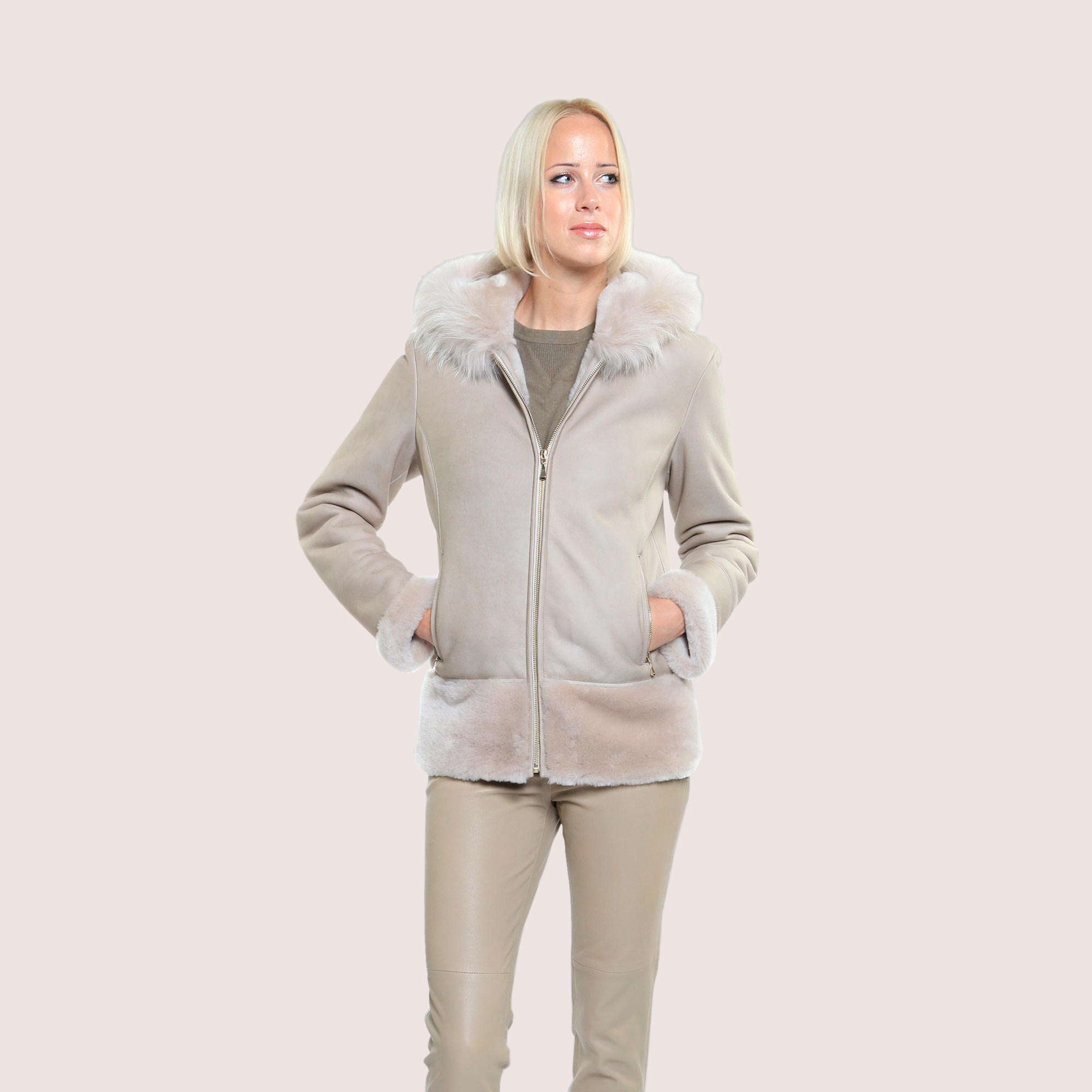 Crystal Shearling Coat-3