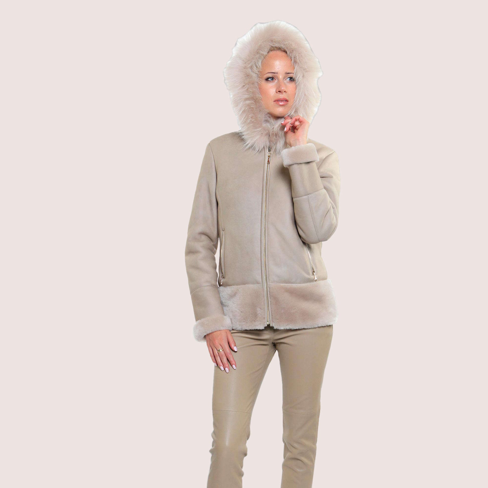 Crystal Shearling Coat