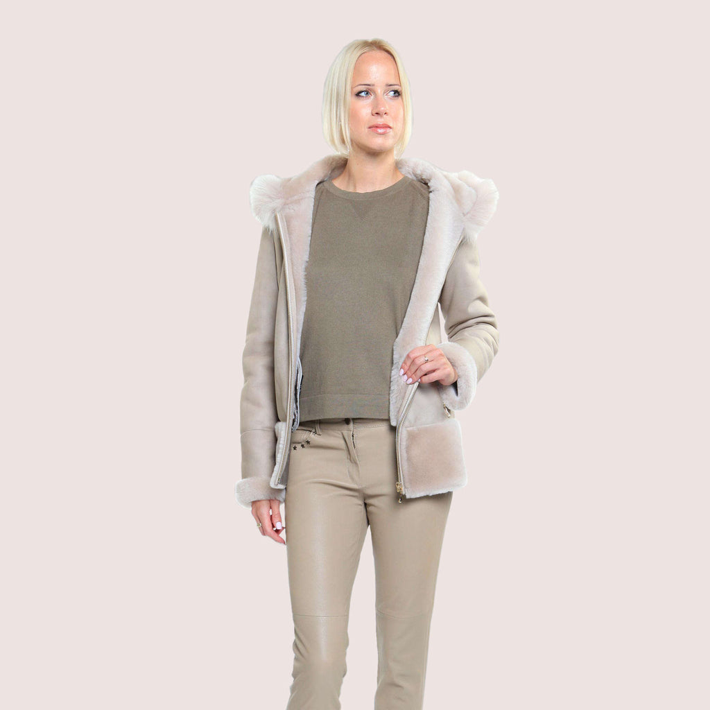 Crystal Shearling Coat