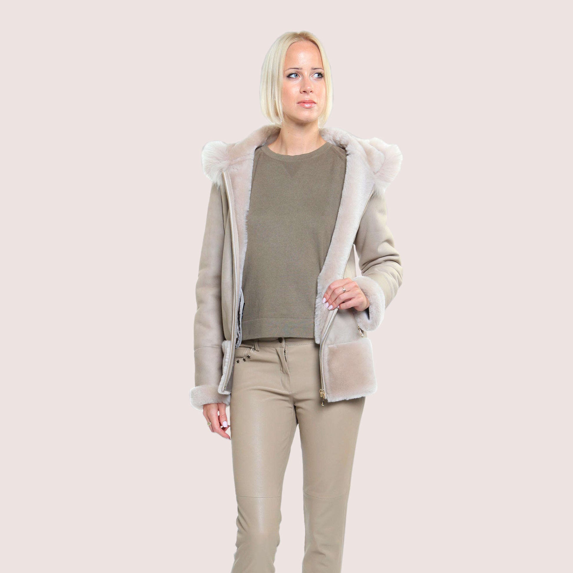 Crystal Shearling Coat