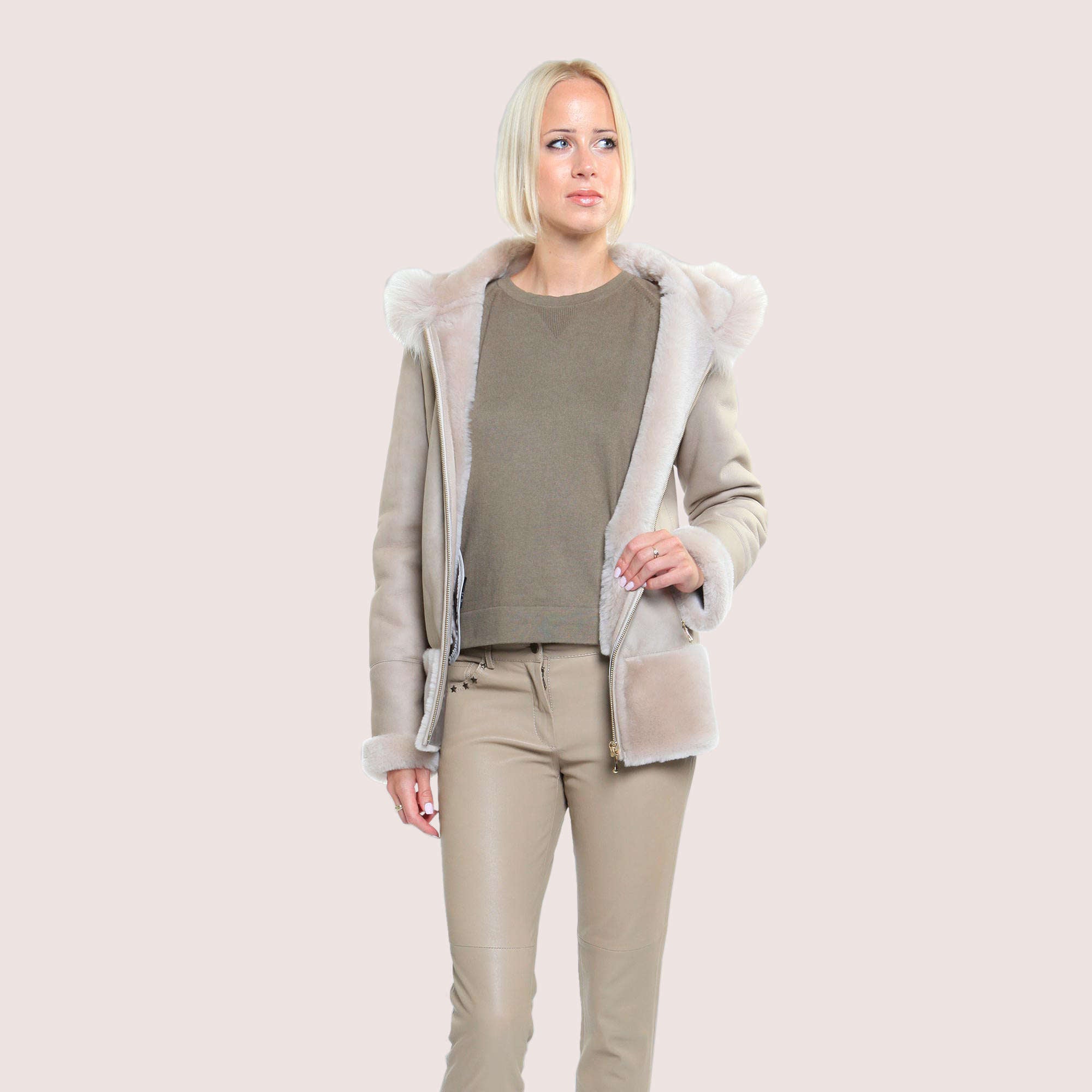 Crystal Shearling Coat