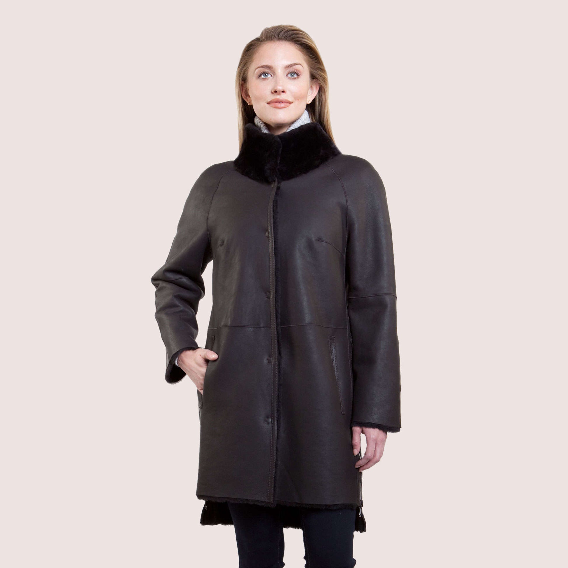 Francesca Reversible Shearling Coat