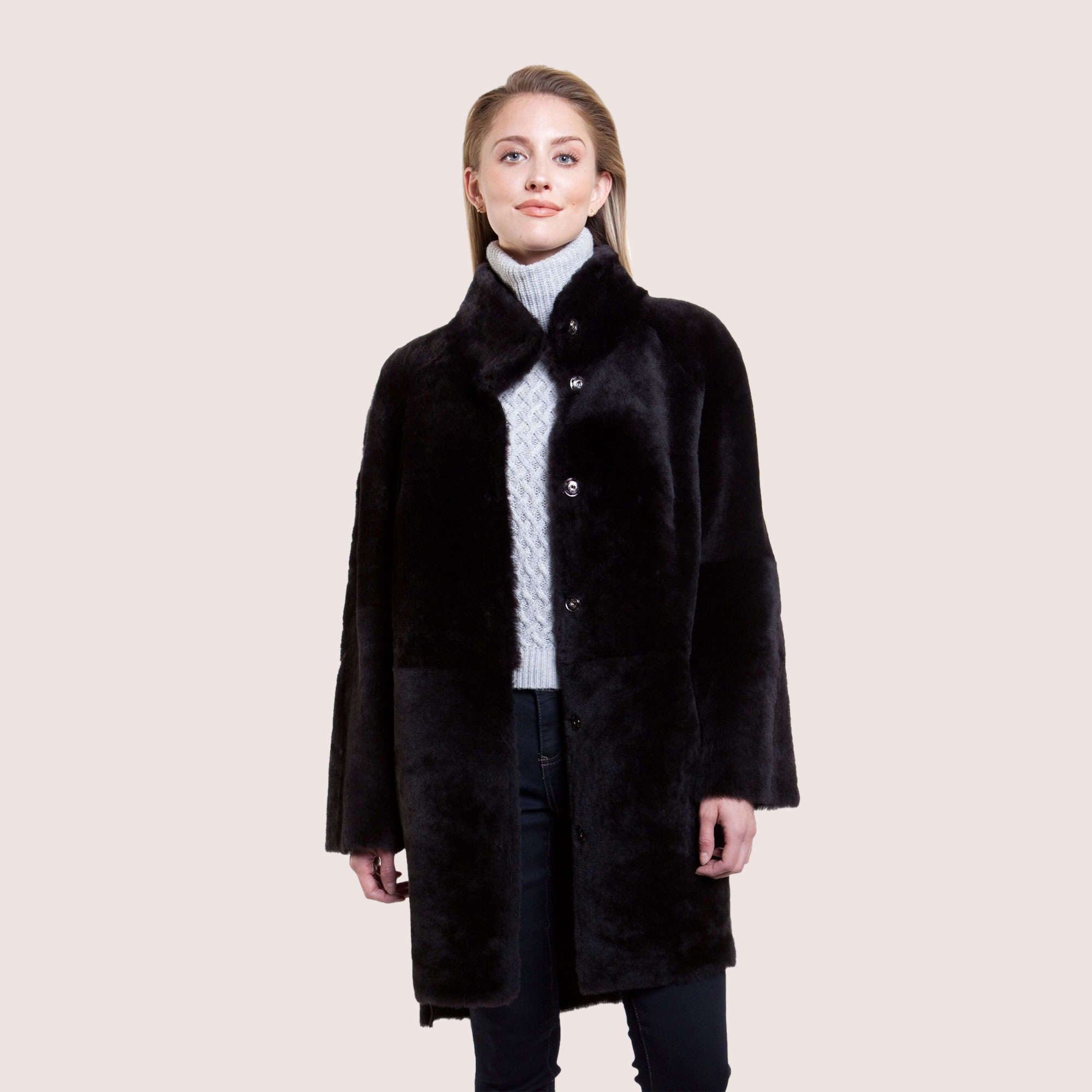 Francesca Reversible Shearling Coat-5