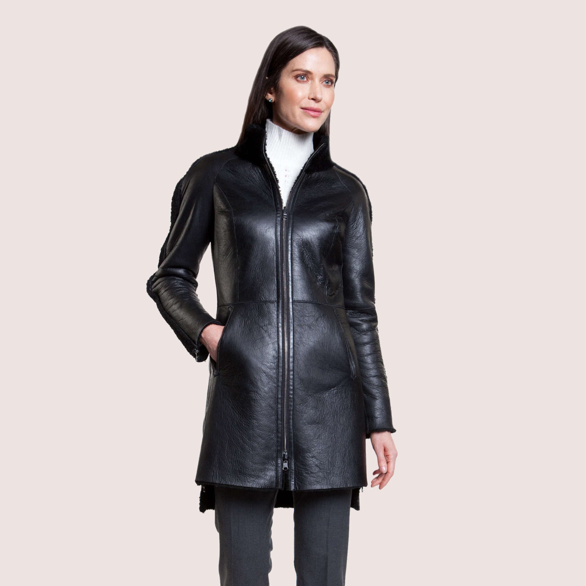 Ariana Reversible Shearling Coat