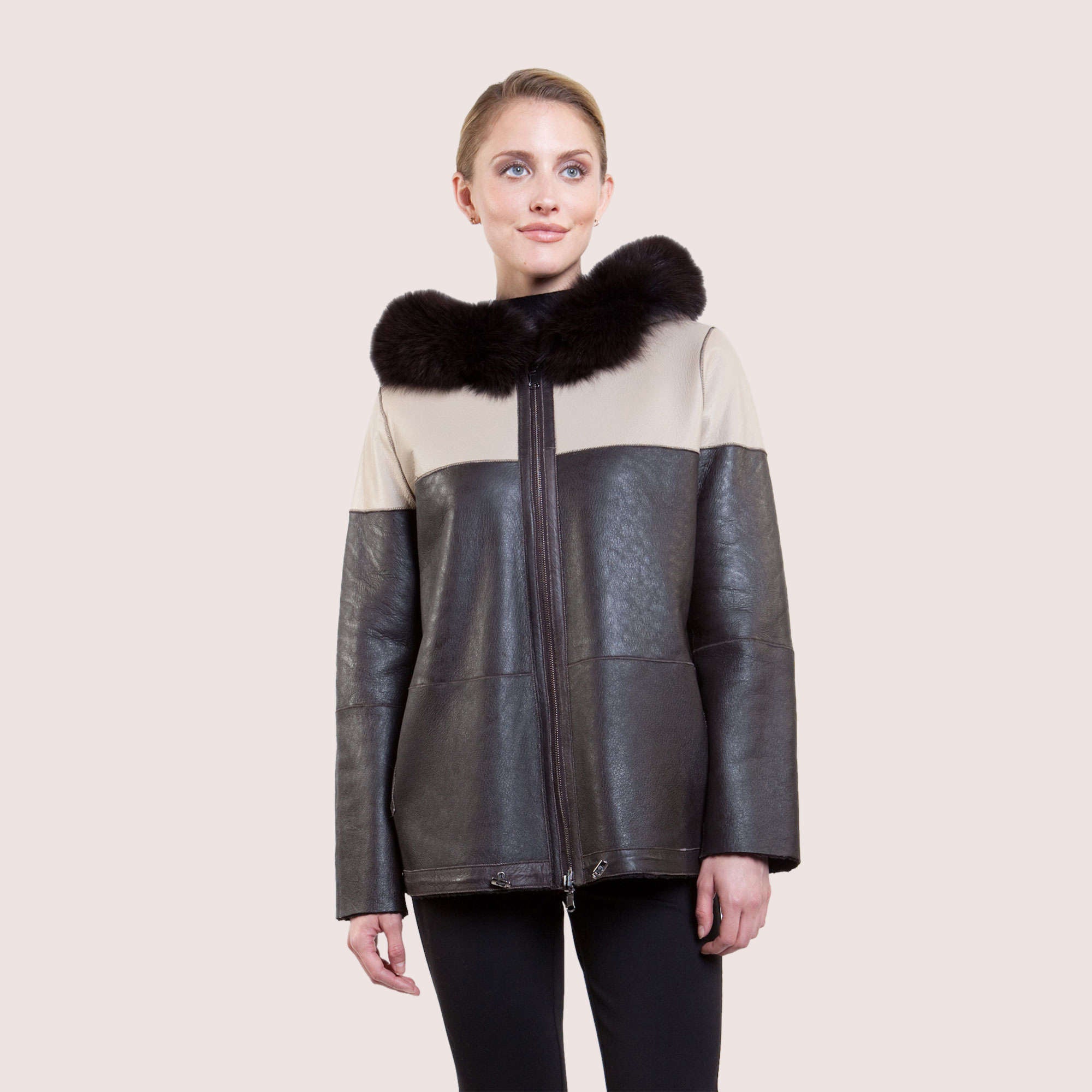Octavia Reversible Shearling Coat-7