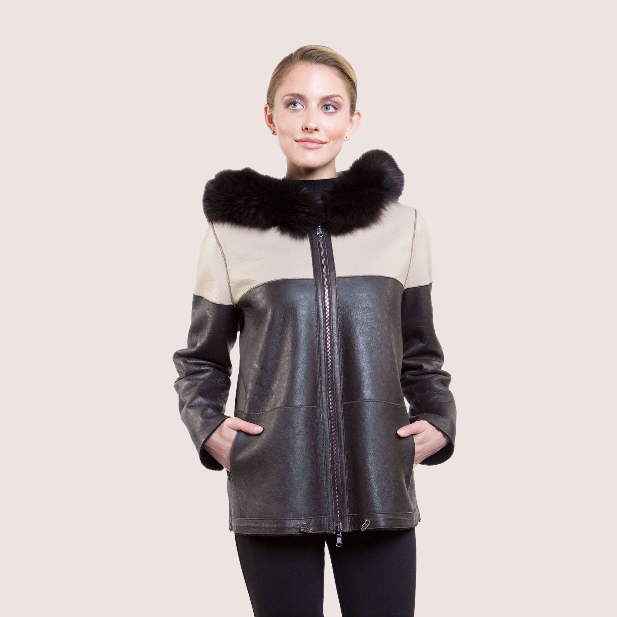 Octavia Reversible Shearling Coat-8