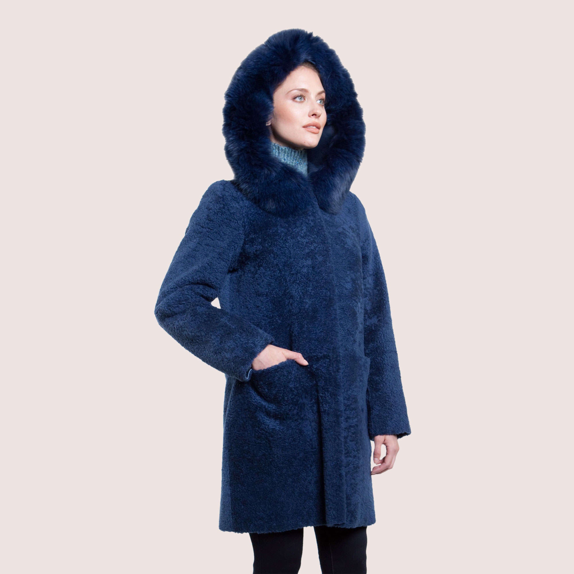 Elisa Reversible Shearling Coat-5