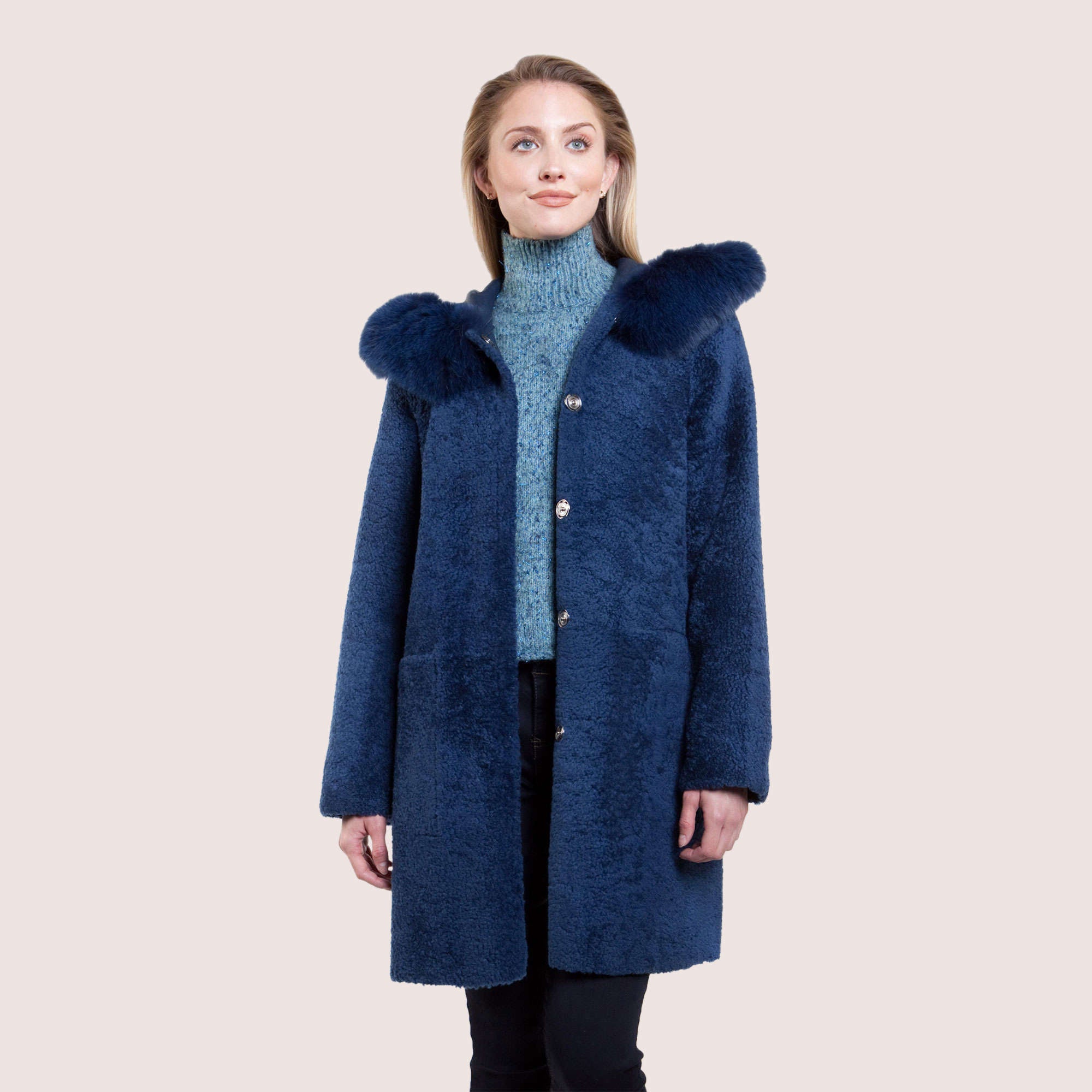 Elisa Reversible Shearling Coat-6