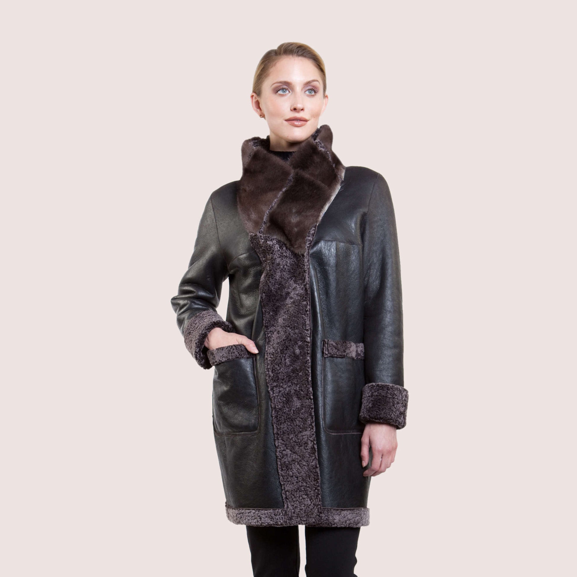 Mia Reversible Shearling Coat