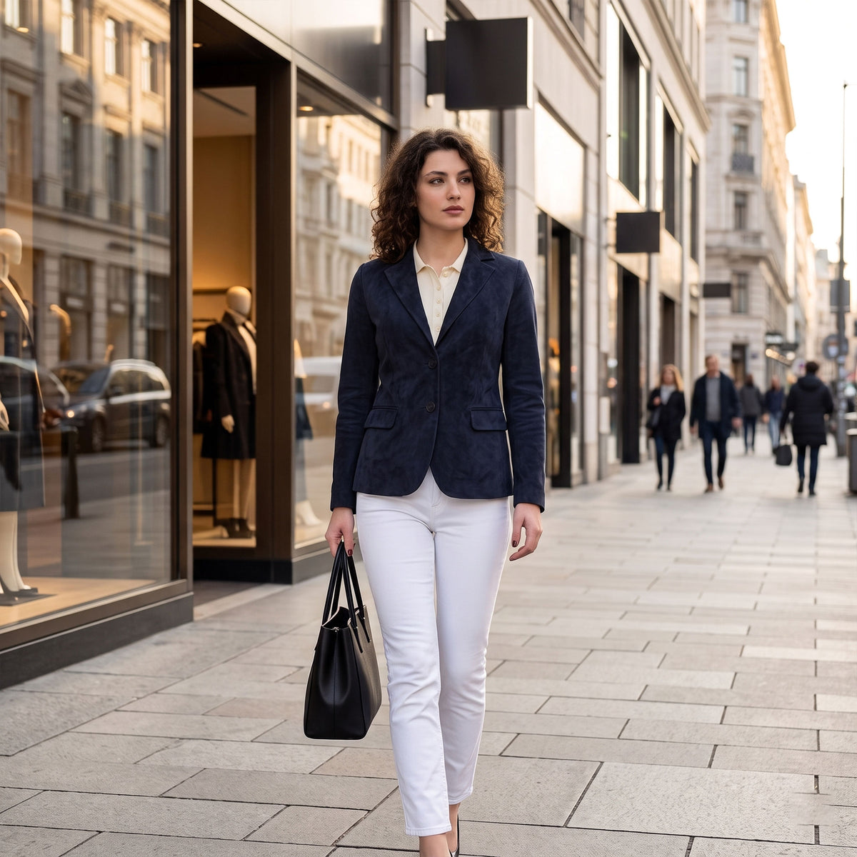 Harlow Goat Suede Blazer-4