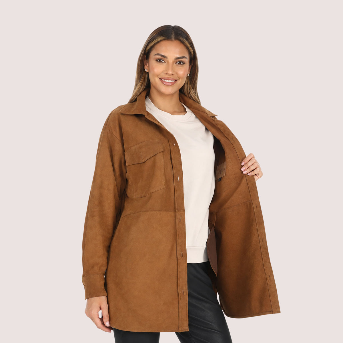 Clementine Goat Suede Jacket-3
