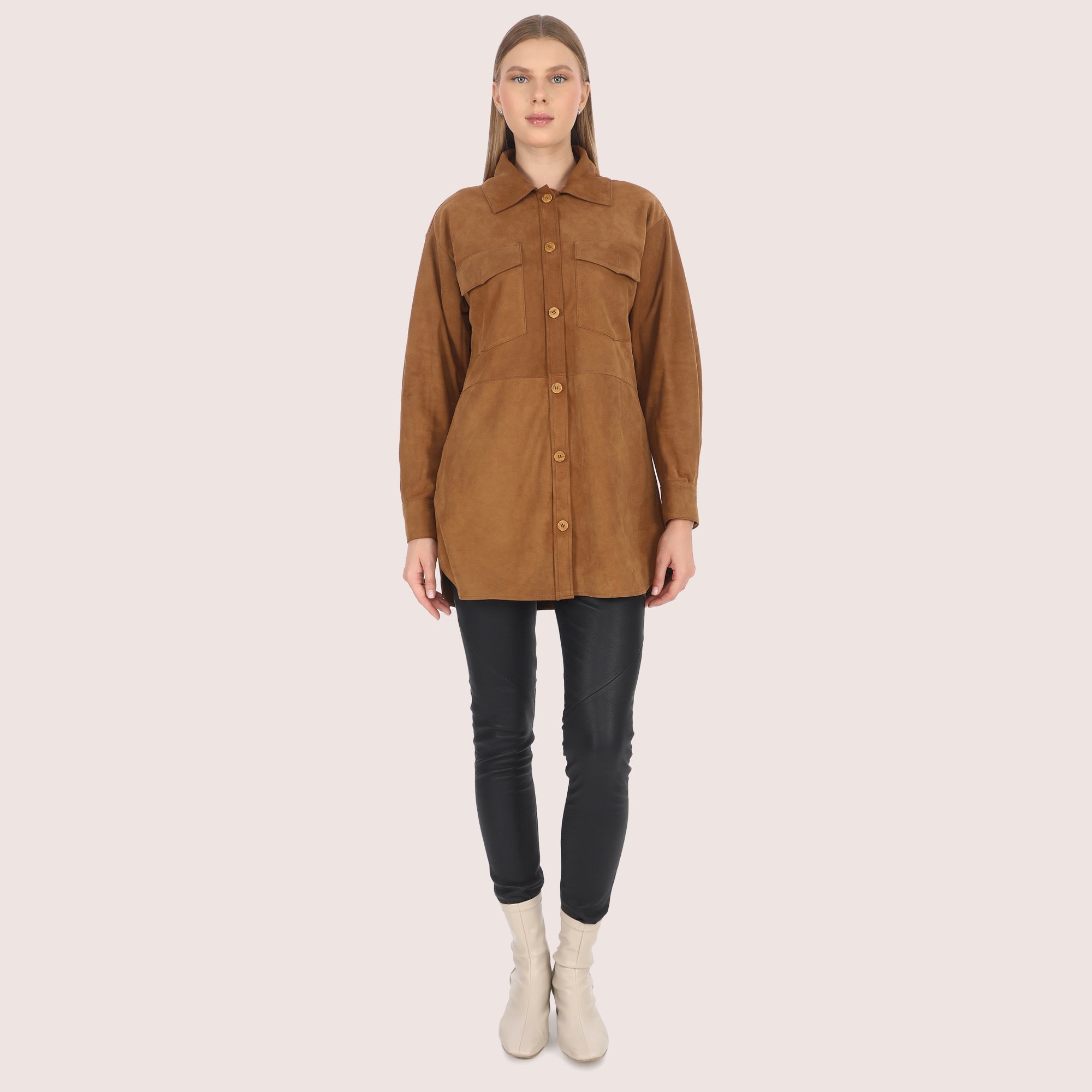 Clementine Goat Suede Jacket-5