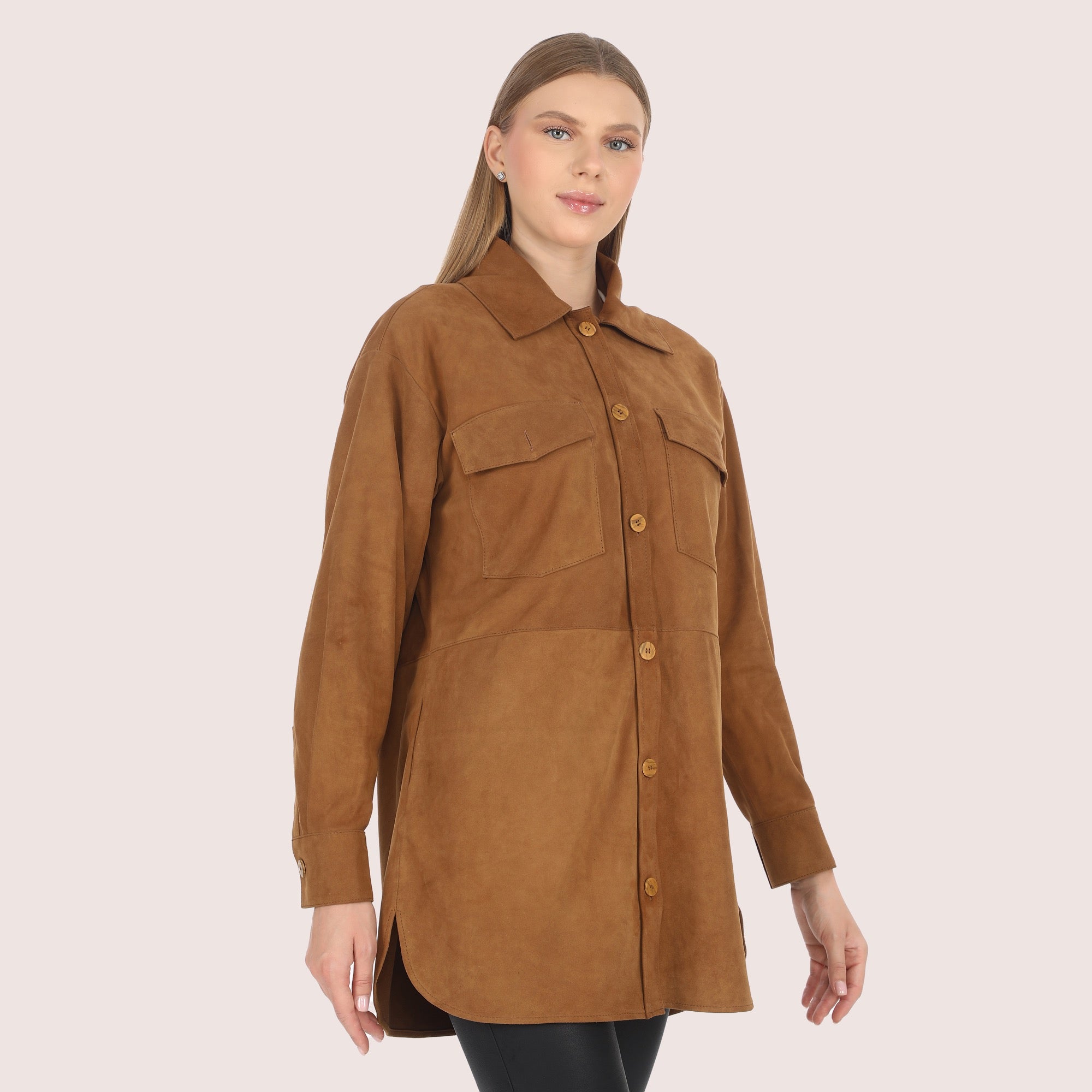 Clementine Goat Suede Jacket-3