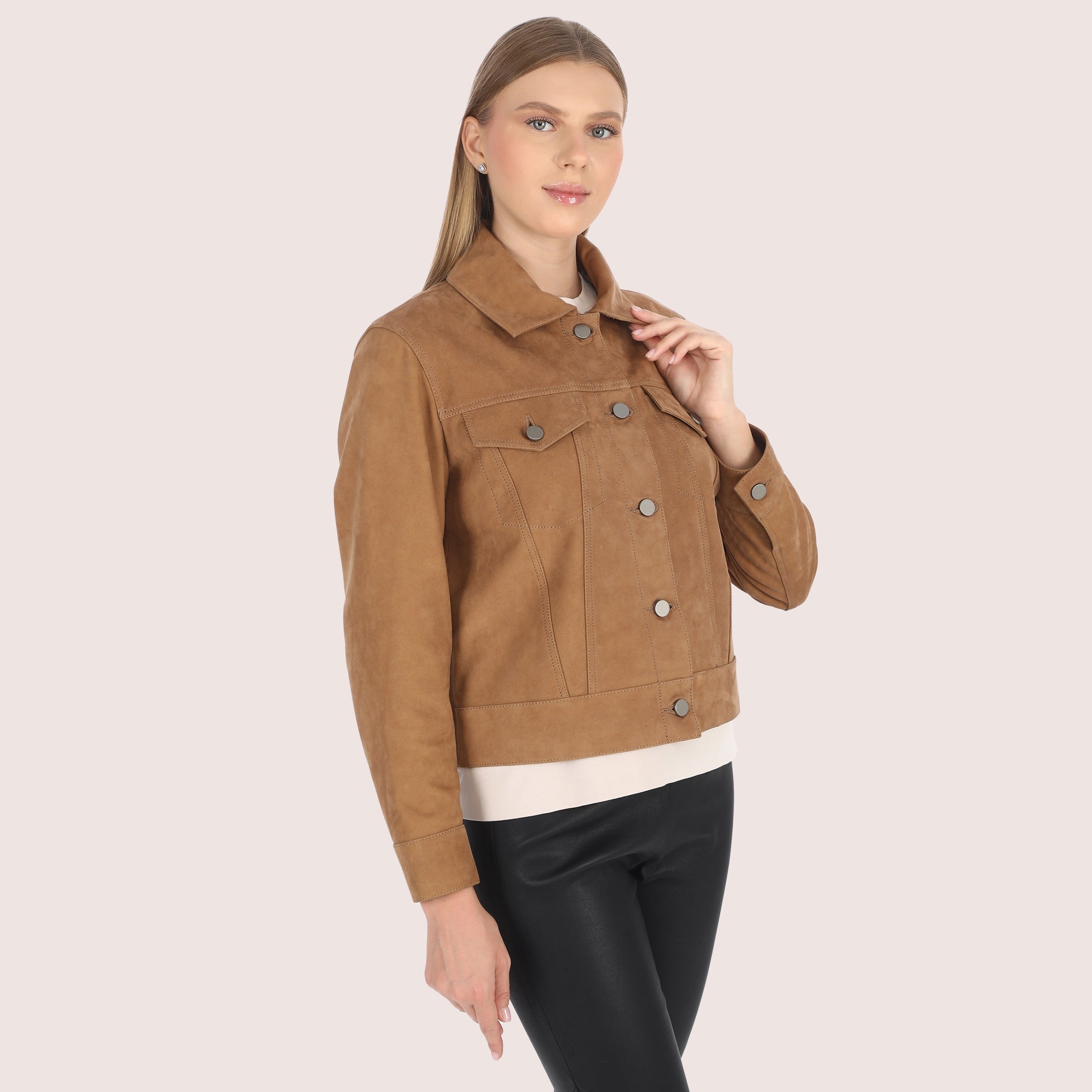 Colette Goat Suede Jacket-3