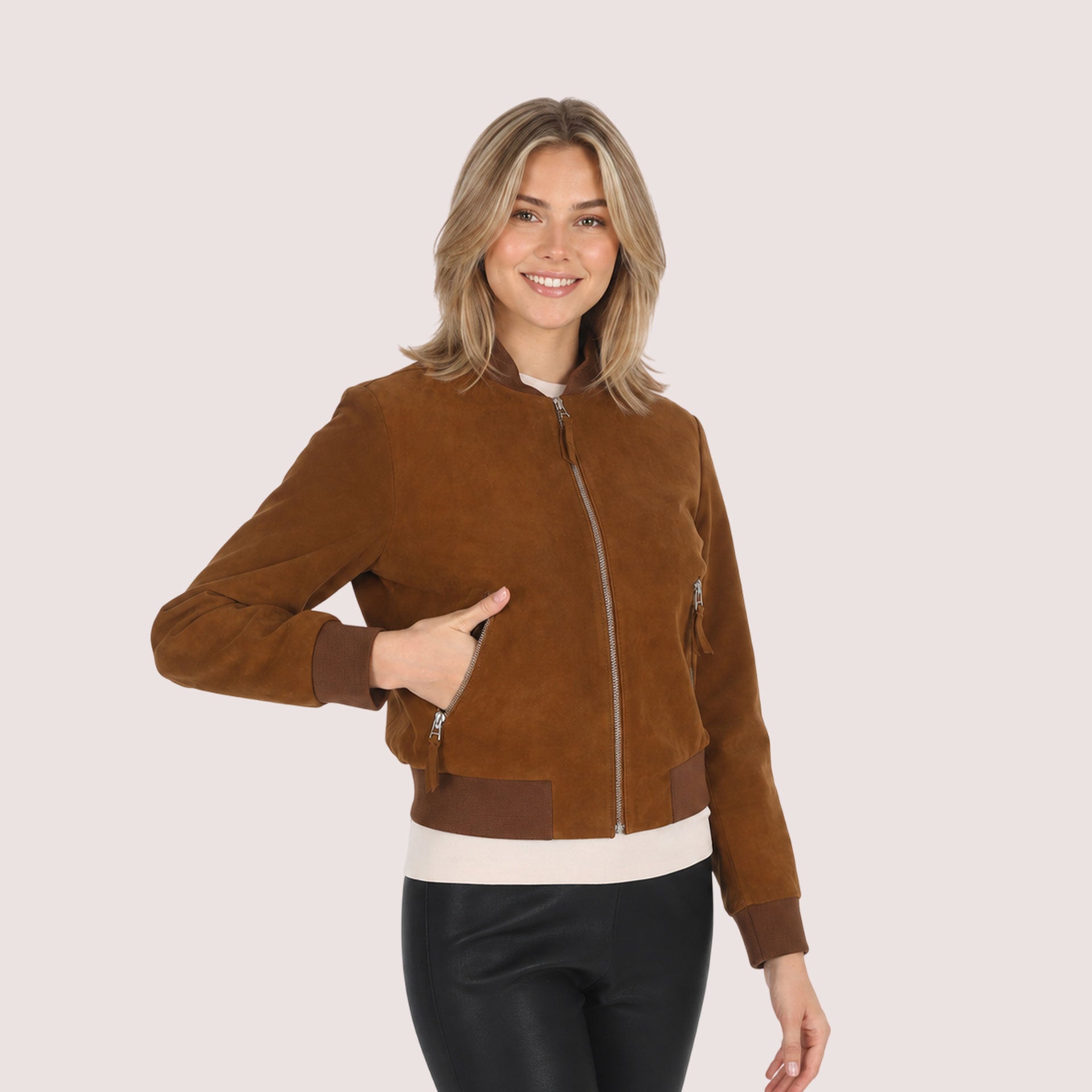 Deborah Goat Suede Jacket-3