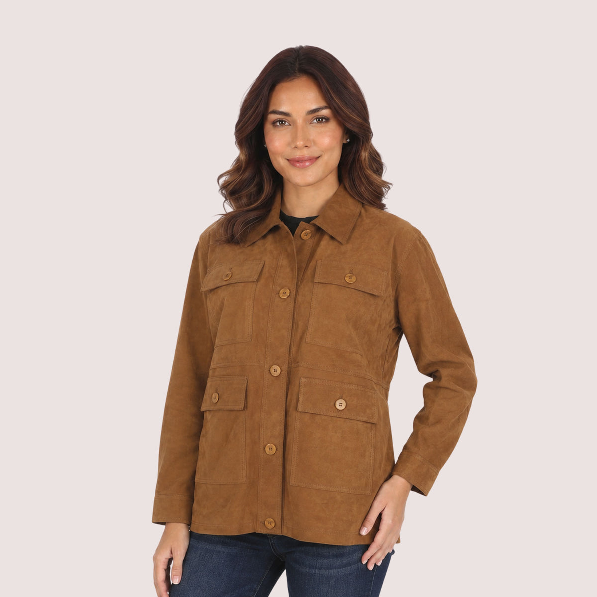 Delilah Goat Suede Jacket-3