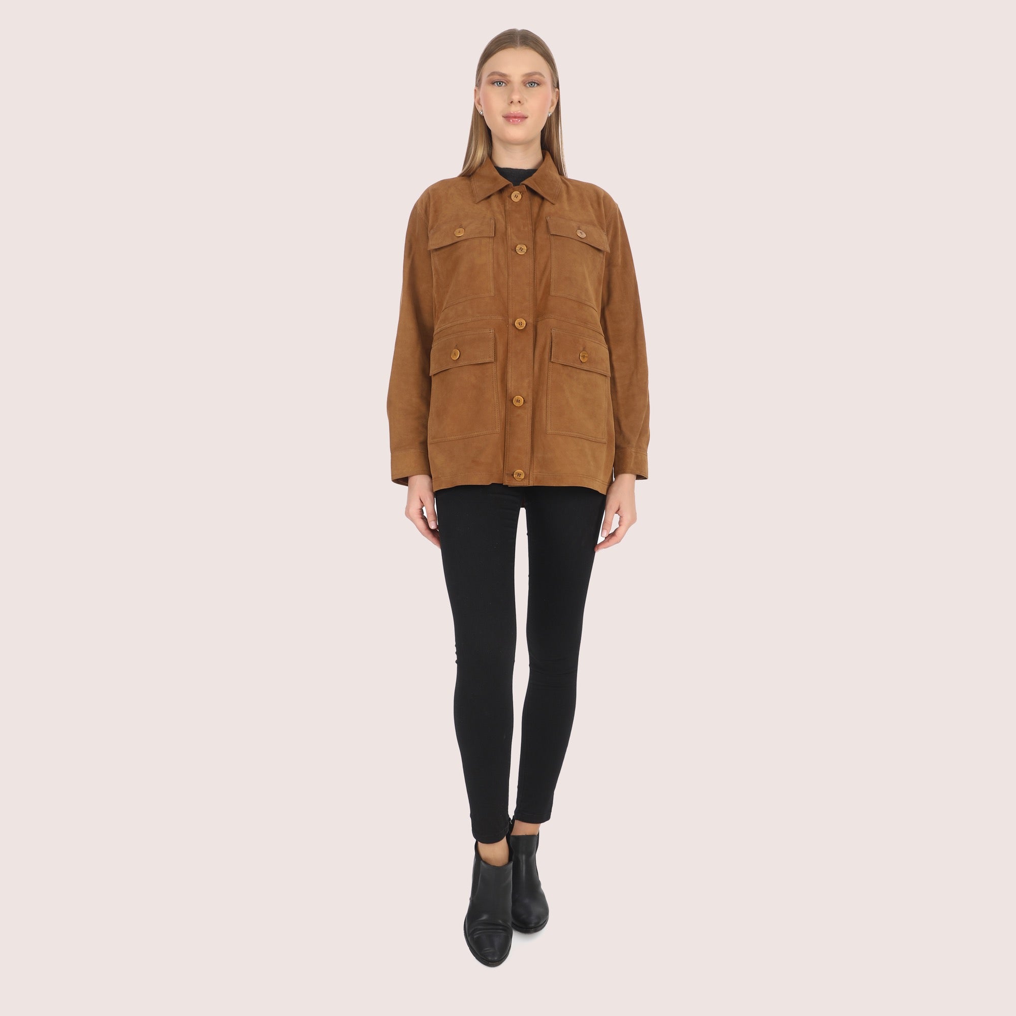 Delilah Goat Suede Jacket-4