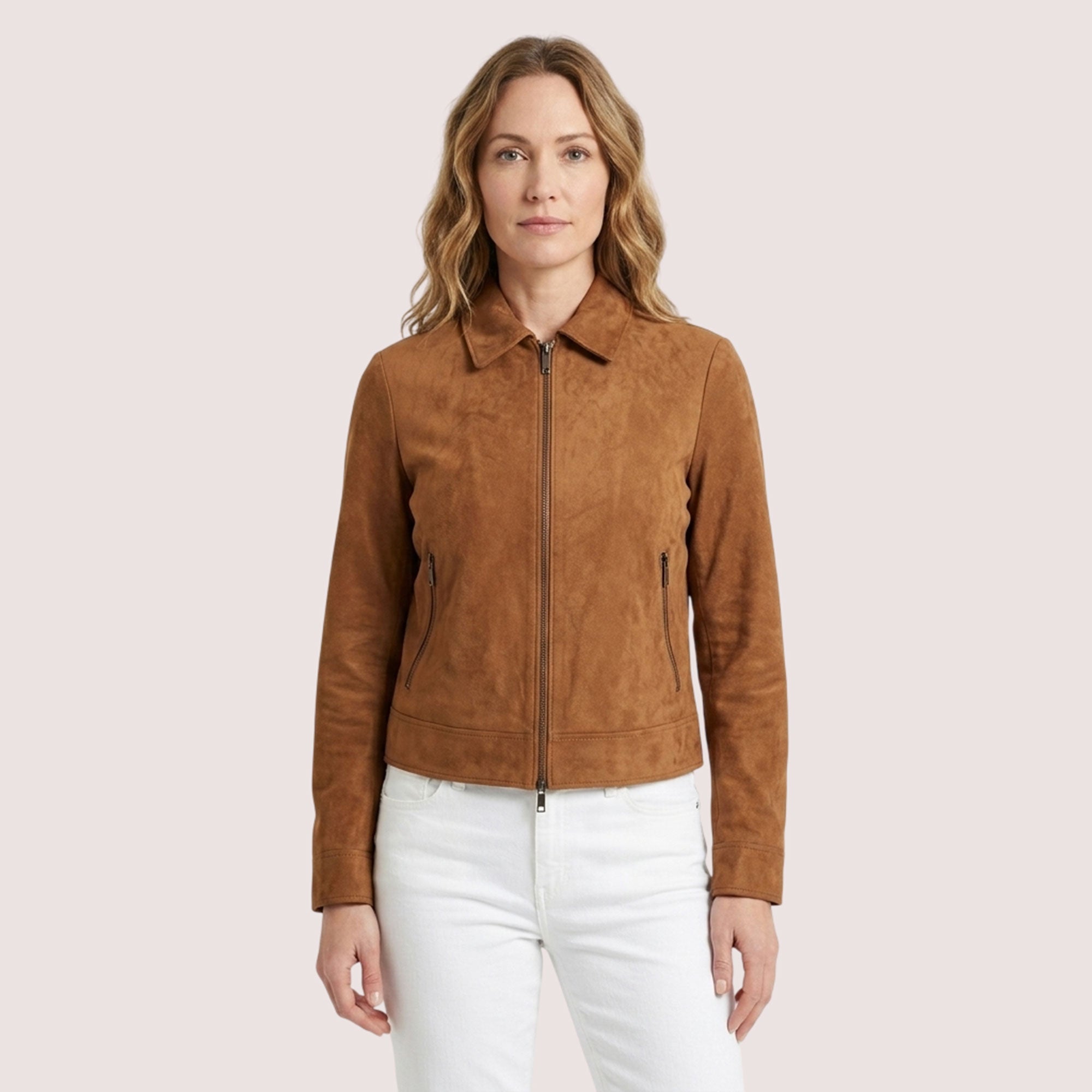 Amanda Goat Suede Jacket