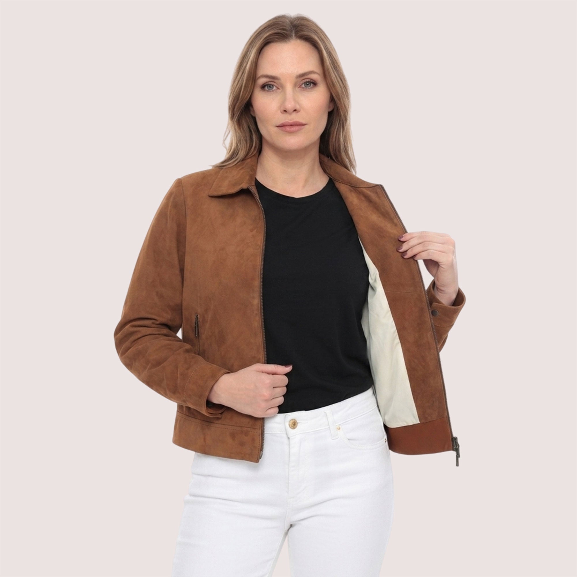 Amanda Goat Suede Jacket