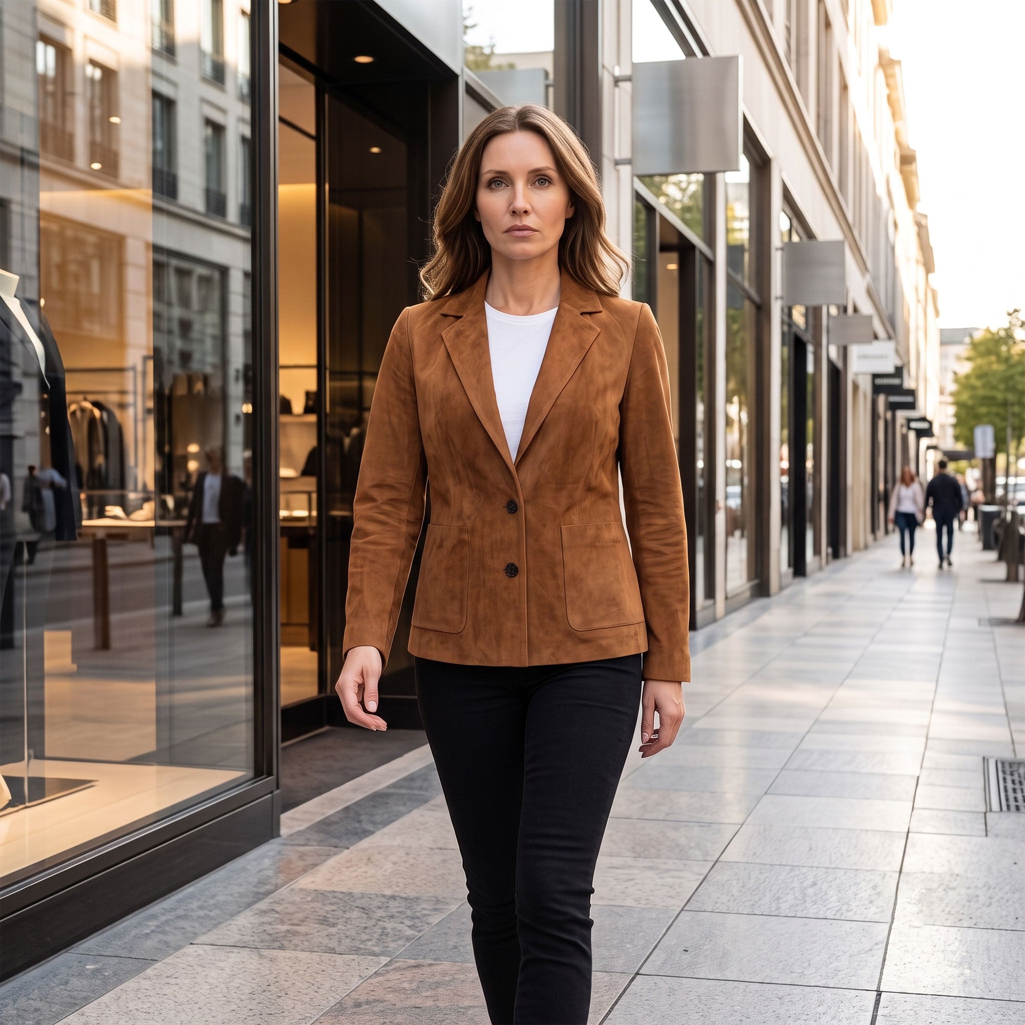 Grace Metis Goat Suede Jacket-4