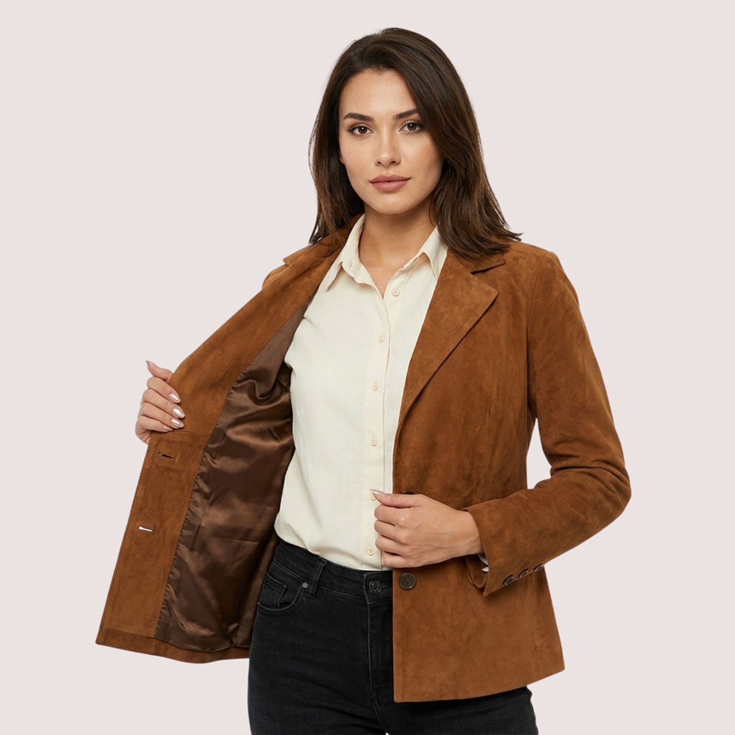 Victoria Metis Goat Suede Jacket
