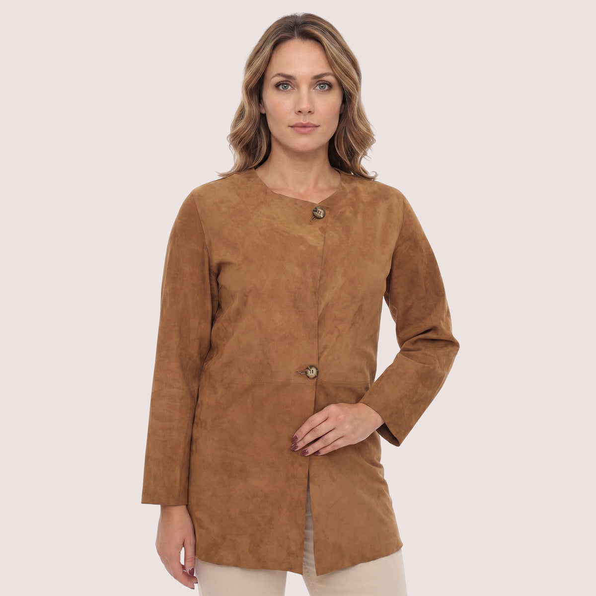 Adeline Goat Suede Topper