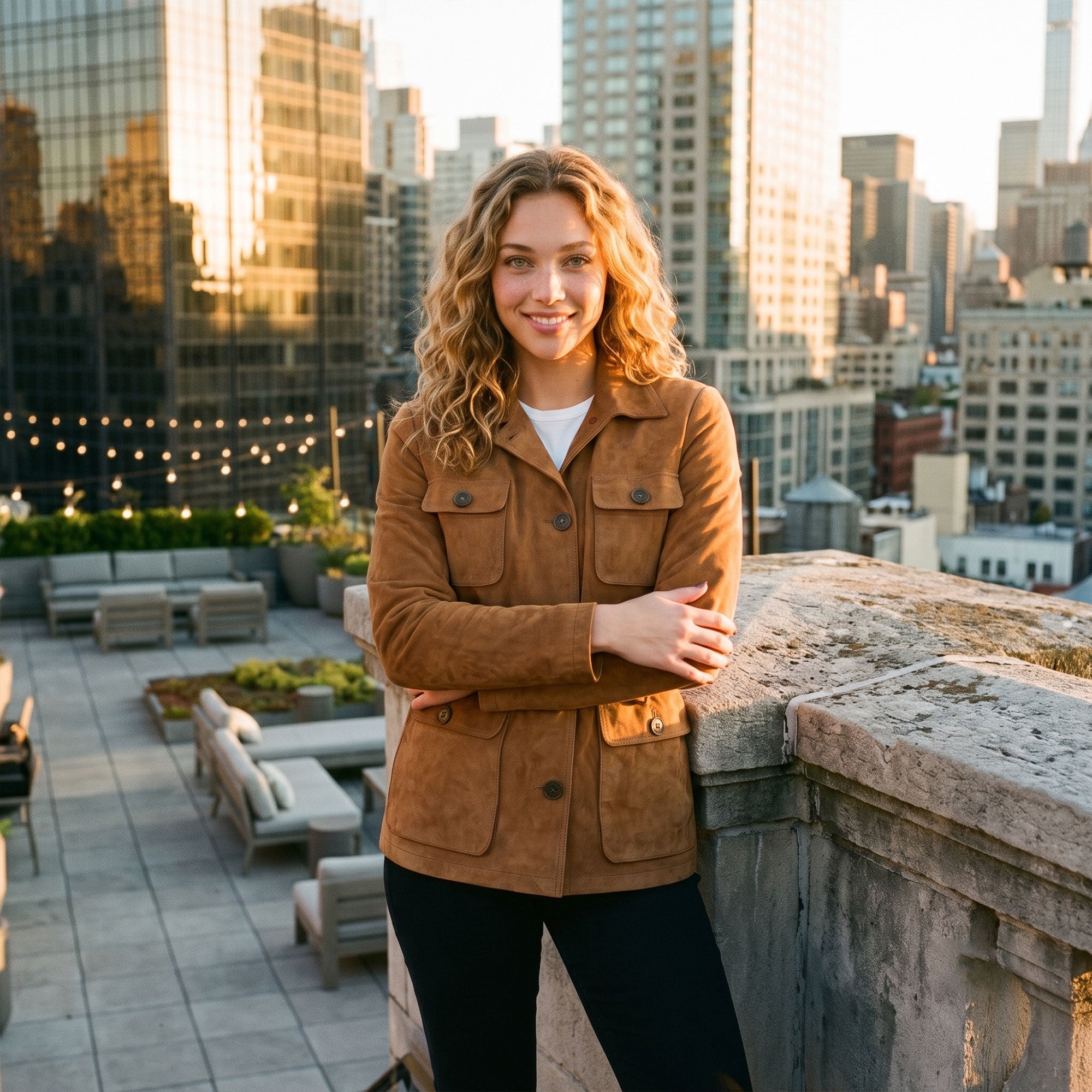 Helen Goat Suede Safari Jacket-5