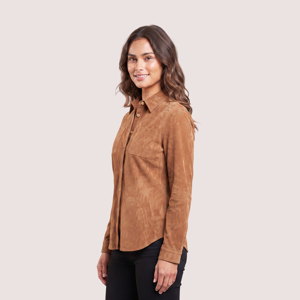 Katie Goat Suede Shirt-3