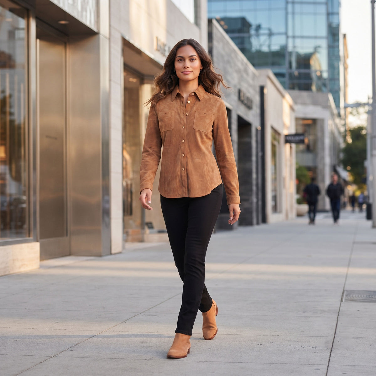 Katie Goat Suede Shirt-5