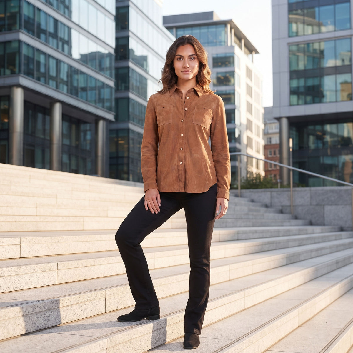 Katie Goat Suede Shirt-4